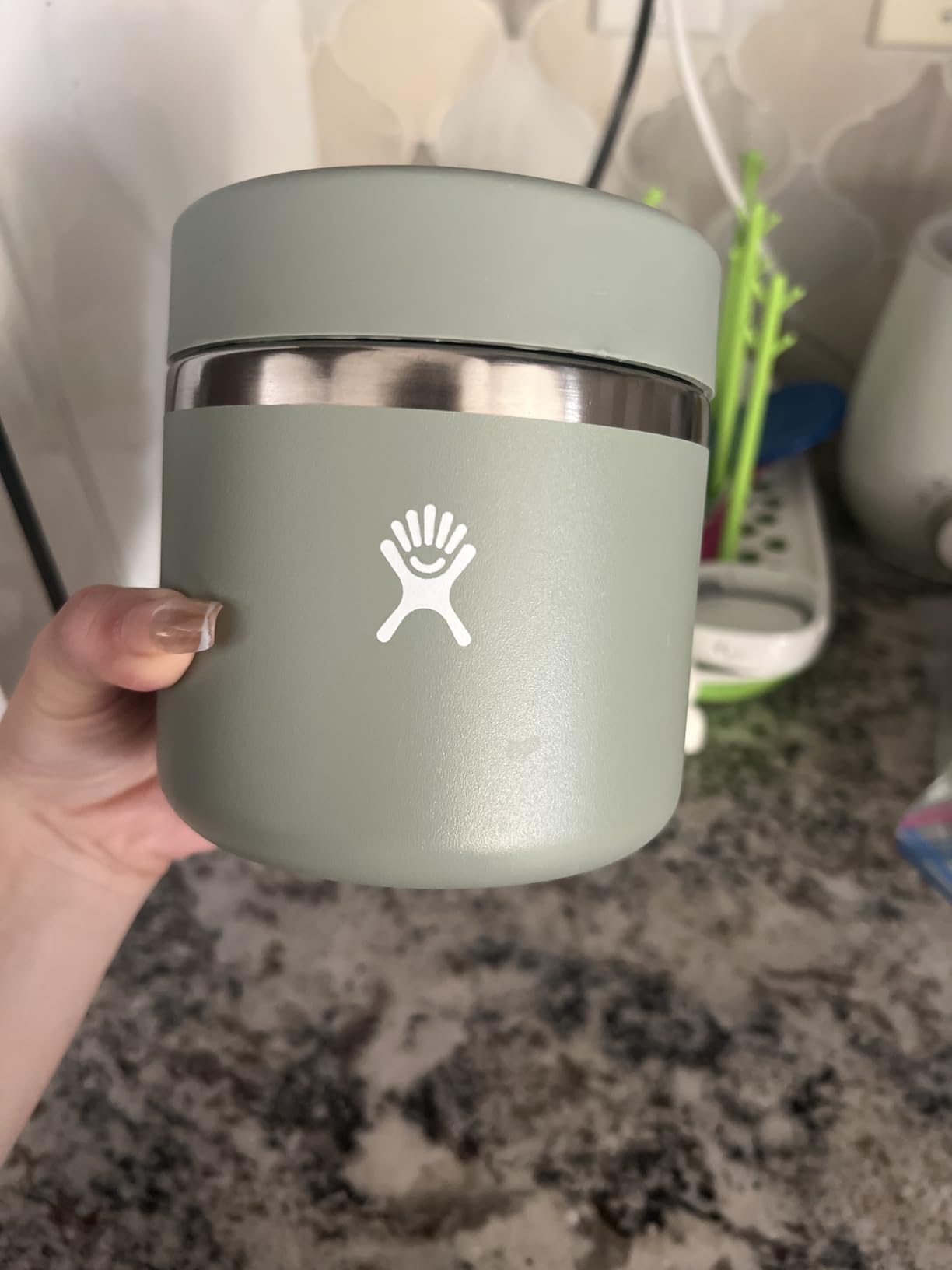 Hydro Flask Food Jar – Insulated Stainless Steel, Snack Travel Container for Hot Food, Lunch, & Soup 20 Oz Agave Green customer photo 2