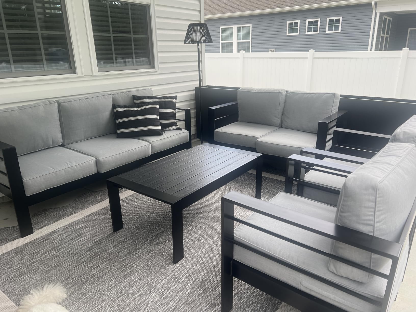 Patio Furniture Set, Aluminum Outside Furniture, Sofa with 10