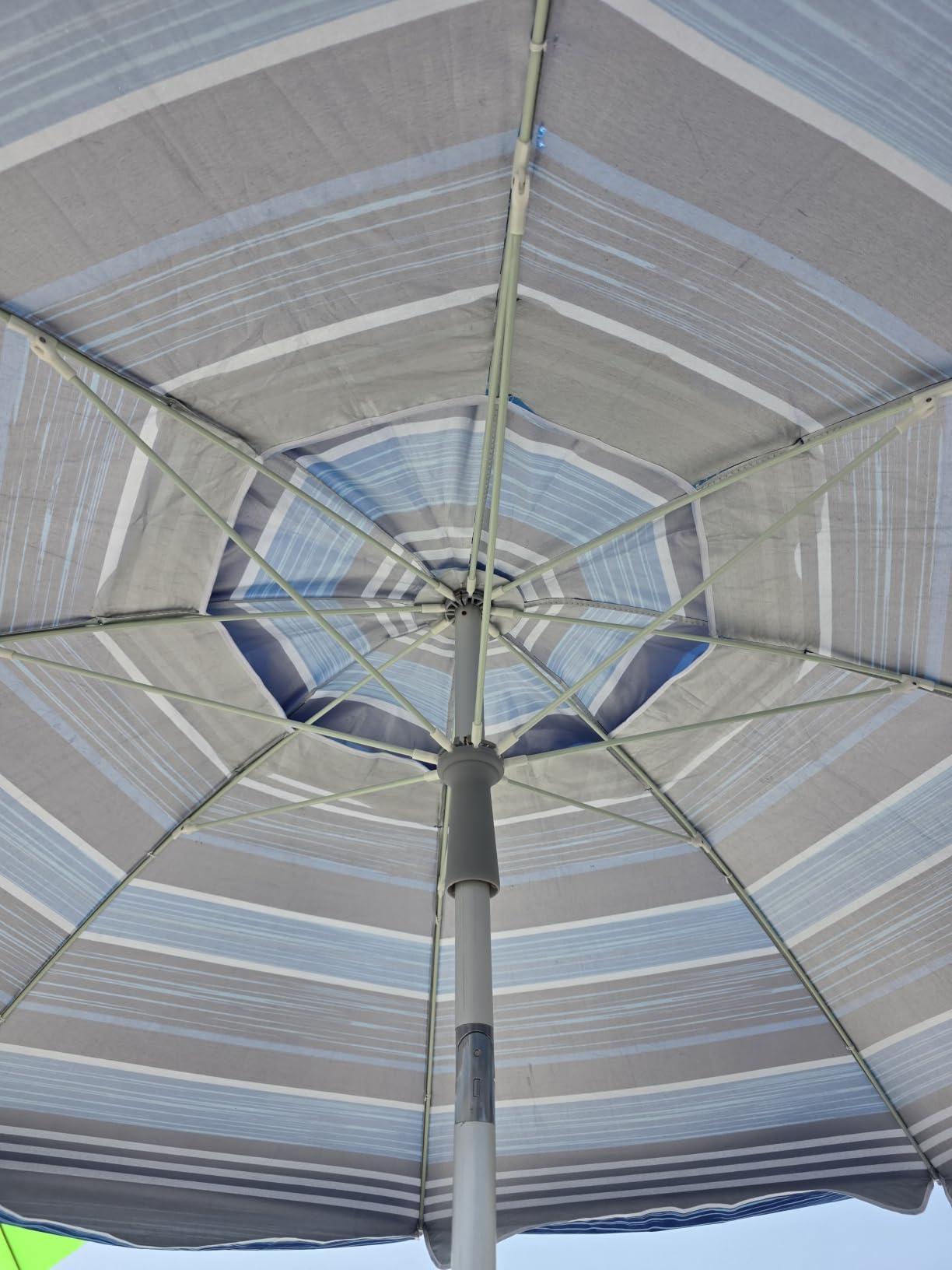AMMSUN 7ft Heavy Duty High Wind Beach Umbrella with Sand Anchor & Tilt Sun Shelter UPF 50+ Protection Outdoor Sunshade Umbrellas Carry Bag for Patio Garden Pool Backyard Teal customer photo 2