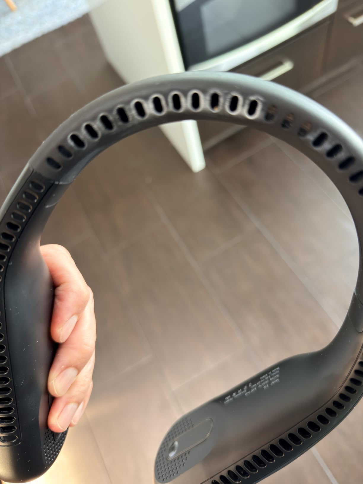 SWEETFULL Portable Neck Fan: 5200mAh Bladeless Personal Fan | 4 Speeds, 20H Max Runtime, No Hair Twist Quiet Wearable Fan for Travel | Birthday Gifts for Men Women Mom Dad customer photo 2