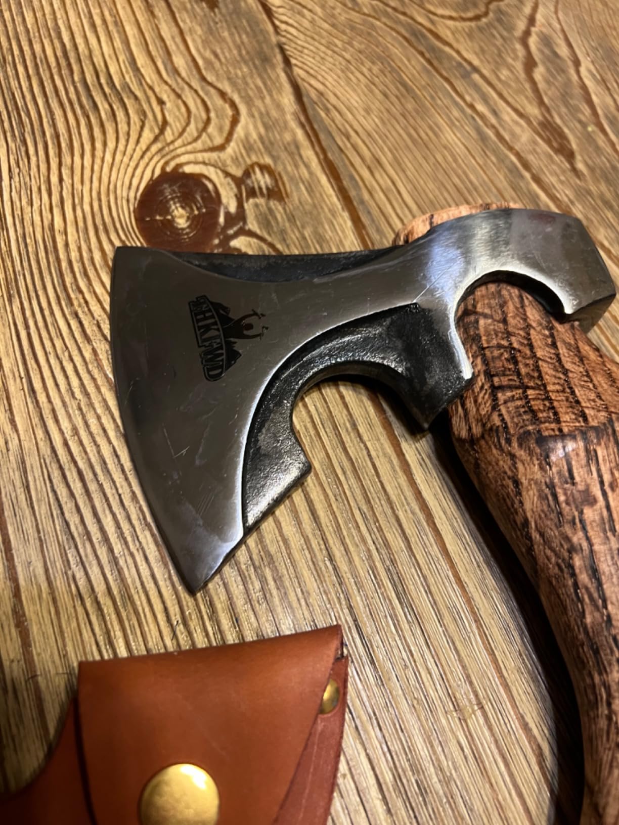 Camping Hatchet -Chopping Axe with Leather Sheath, 22.3