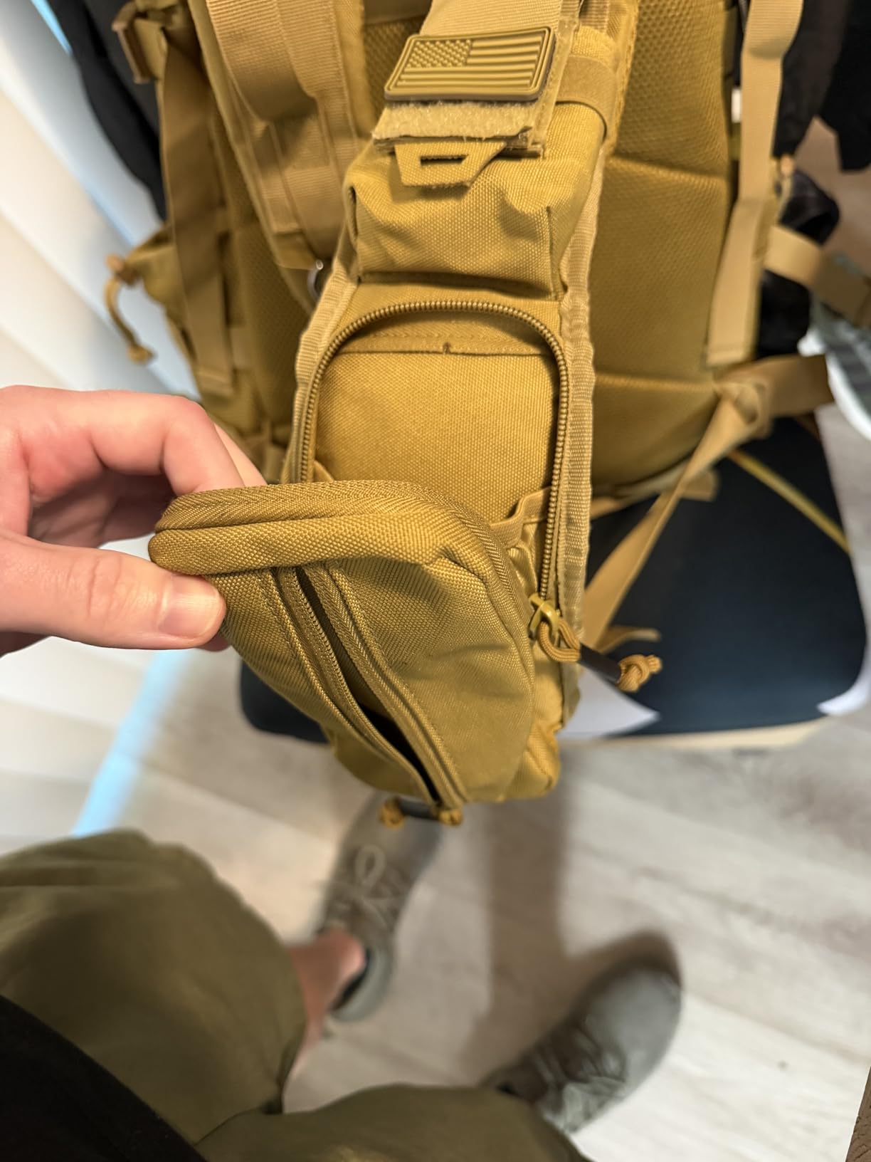 WYNEX Molle Accessories Pouch of Double Zipper Pocket Version, Backpack Strap Pouch Shoulder Strap Molle Attachment Tactical Accessories Bag customer photo 1