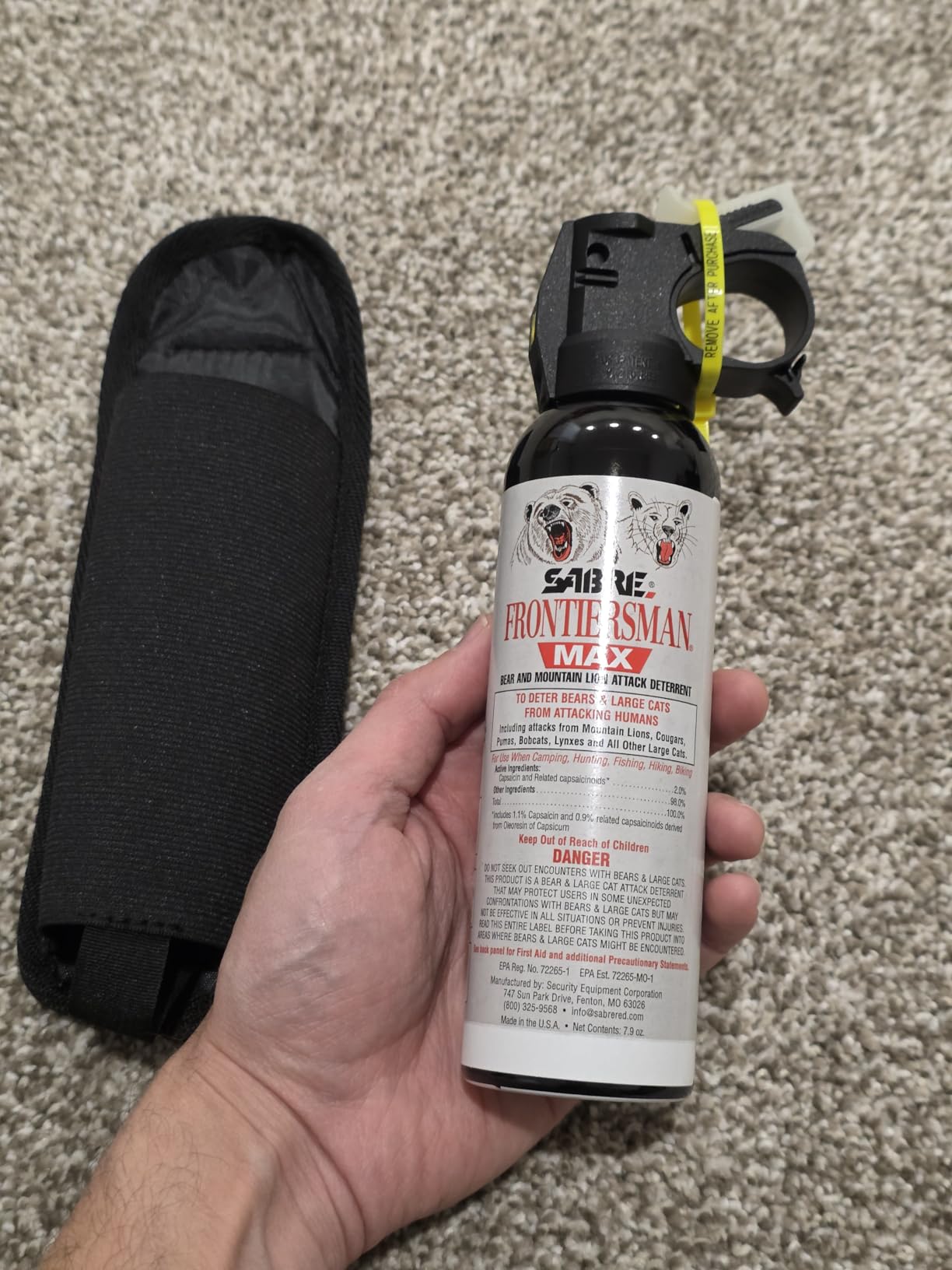 SABRE Frontiersman MAX Bear Spray, EPA Registered for 9 Animal Species customer photo 1