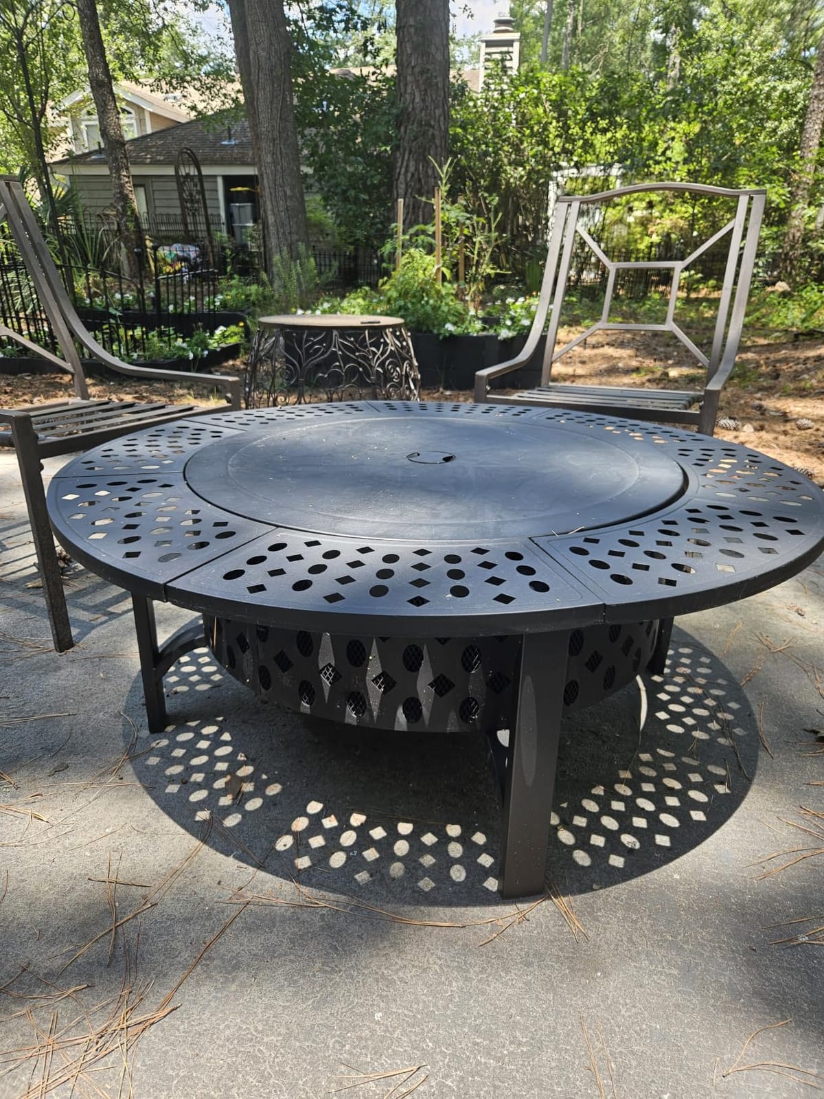 OutVue 42 Inch Fire Pit with 2 Grills, Lid, Poker customer photo 1