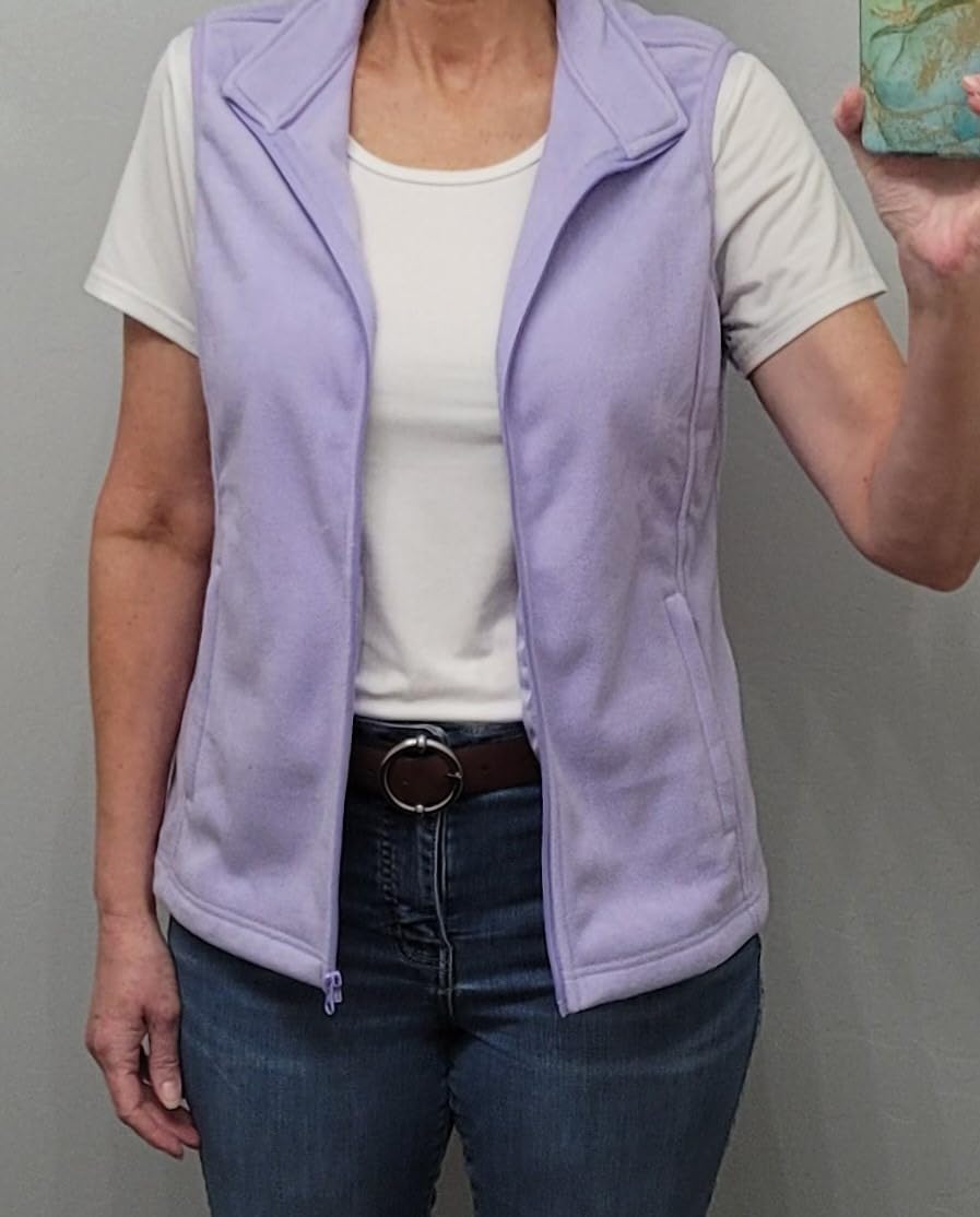 Women's Fleece Vest Outerwear Sleeveless Lightweight Zip Jackets Warm Soft Vests with Zipper Pockets customer photo 2