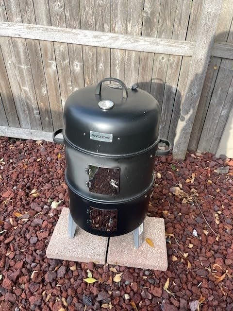 VIVOHOME 3-in-1 Vertical Charcoal Smoker customer photo 1