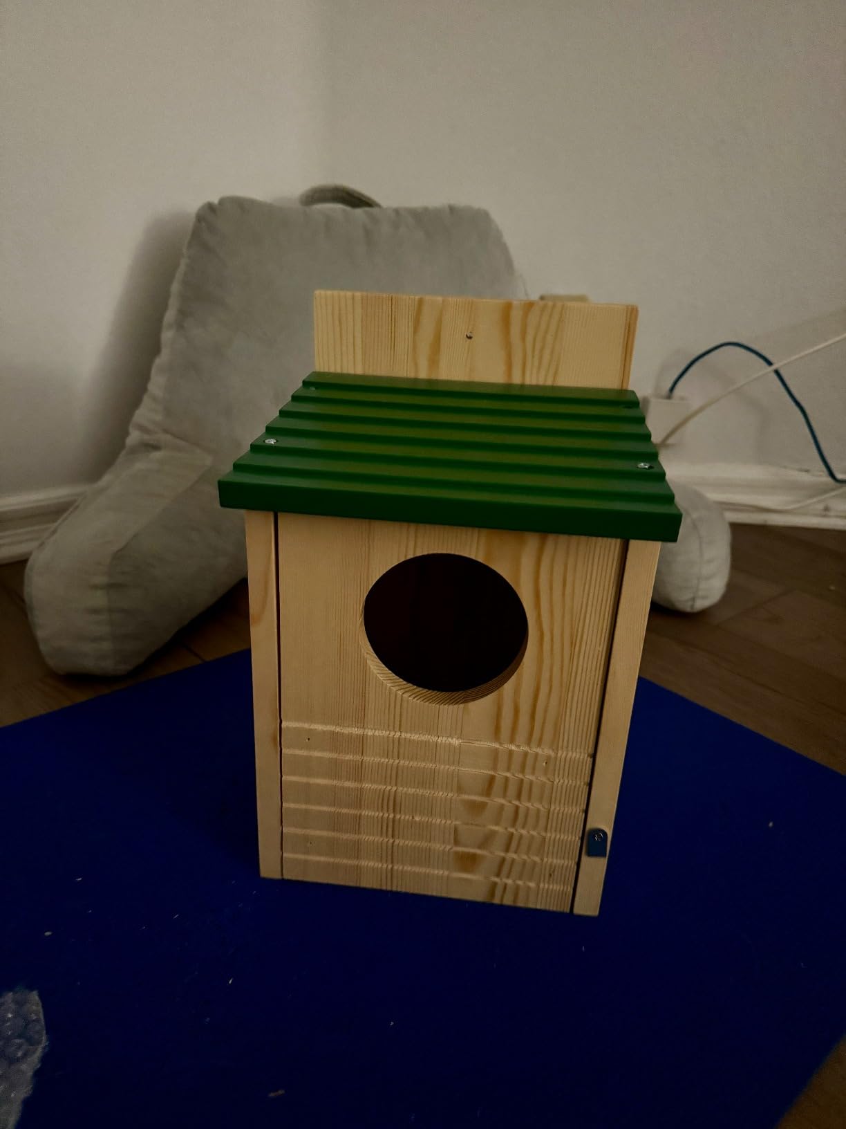 Screech Owl House, Large Wooden Circular Opening Screech Box for Outside customer photo 1