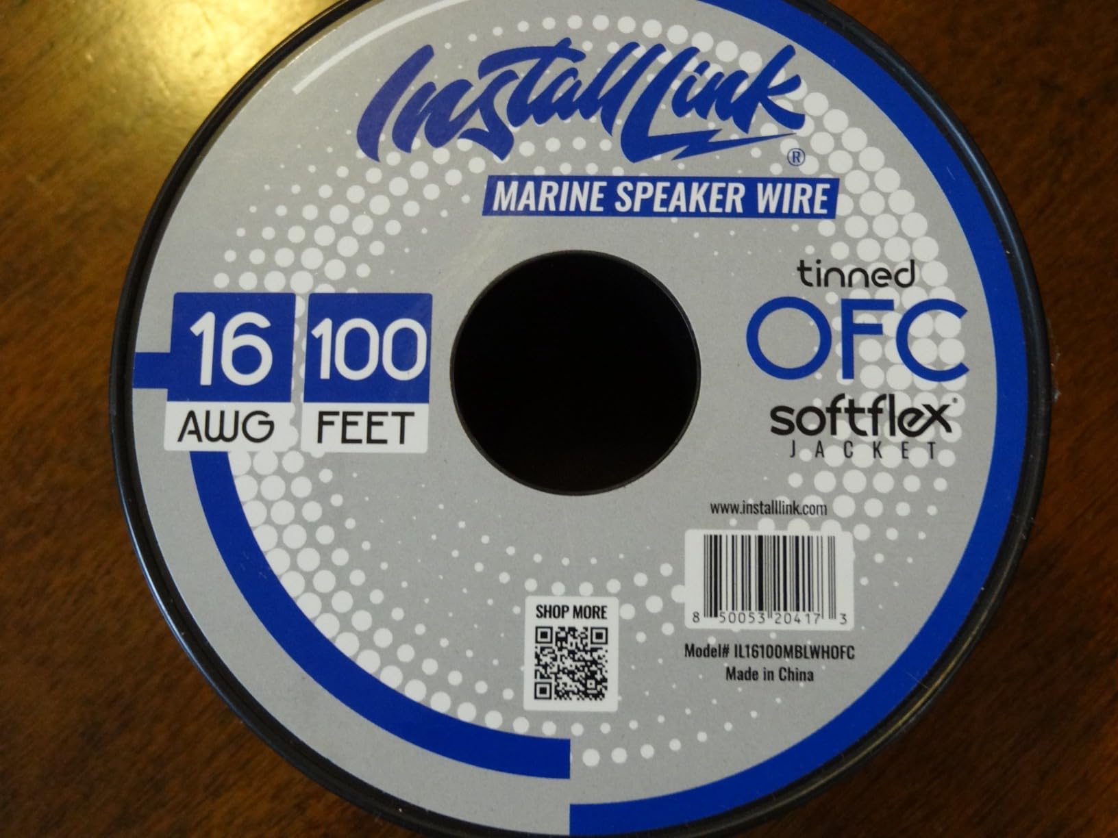 Install Link 16 AWG Gauge (Tinned OFC) Marine Speaker Wire (50 Feet) | 16/2 Tinned Oxygen Free Copper Speaker Cable, 2-Conductor, for Boat, Watercraft, RV, Off-Road, Car Audio Amp or Home Theater customer photo 1