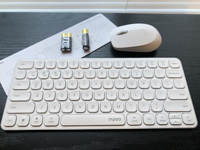 Rapoo 9010M Multi-Device Keyboard and Mouse Combo, 2.4GHz/Bluetooth 5.0/4.0 Wireless Keyboard & Mouse Set for Windows/Mac/Linux/Chrome, Support 4 Devices, Low-Profile Silent Click, Battery Powered customer photo 2