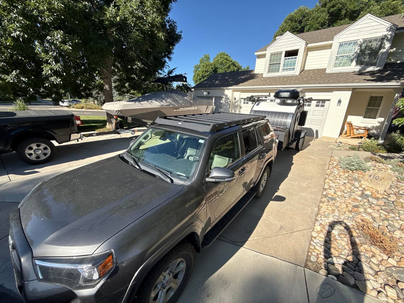 Hooke Road 4Runner Full-Length Roof Rack Aluminum Cross Bars Cargo Basket Carrier Rails for 2010-2024 Toyota 4Runner 5th Gen, Overland Roof Top Storage Rack customer photo 1