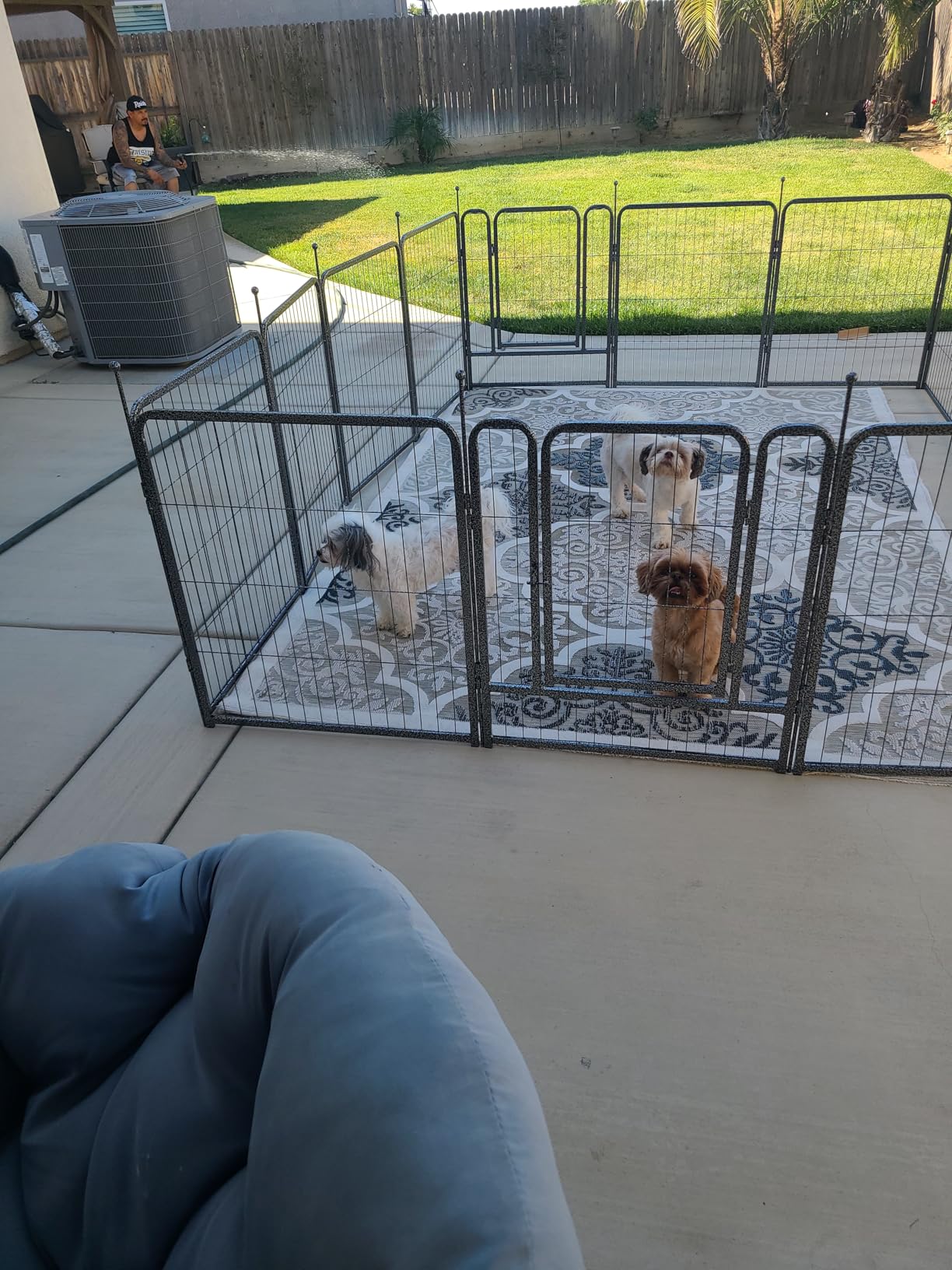Musen Dog Playpen Indoor Outdoor, 16 Panels Dog Pen 32