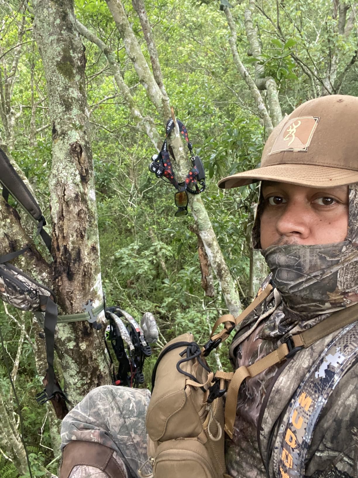 MOXULE Binocular Harness Chest Pack: Bino Case with Rangefinder Pocket | Silent magnetic lid, one-handed access, rain cover, MOLLE webbing for hunting hiking bird watching customer photo 2