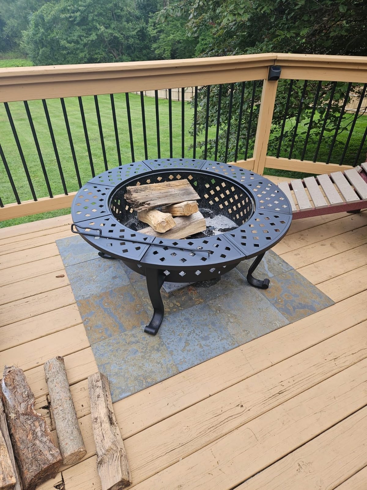 Panovue 42 Inch Outdoor Fire Pit with 2 BBQ Grills customer photo 2
