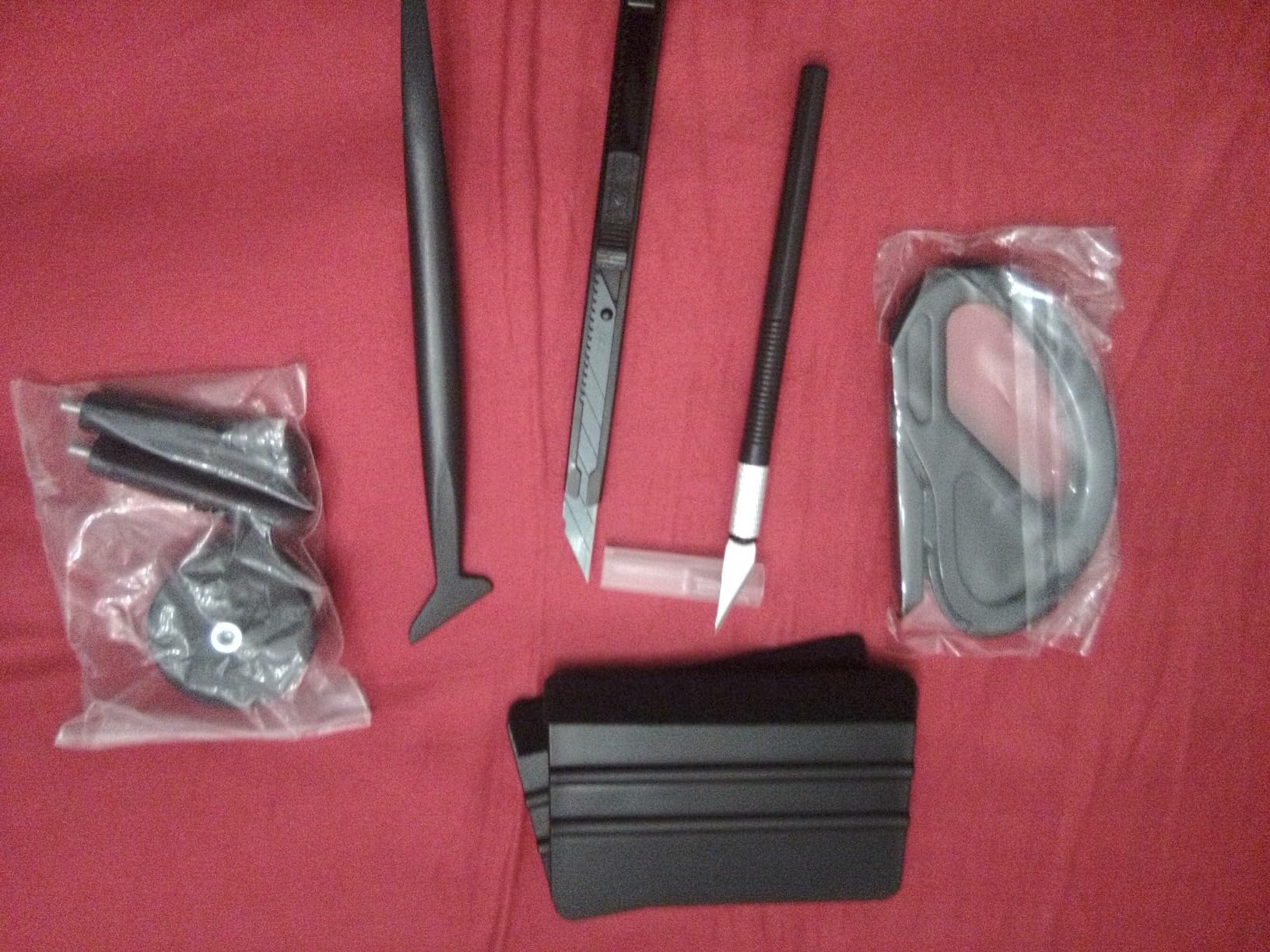 Spanno Vinyl Wrap Kit with Heat Gun, Black Car Wrap Kit for Window Tint | Vinyl wrap tool kit includes squeegees, cutting tools, vinyl gloves, magnet holder and utility knife customer photo 1