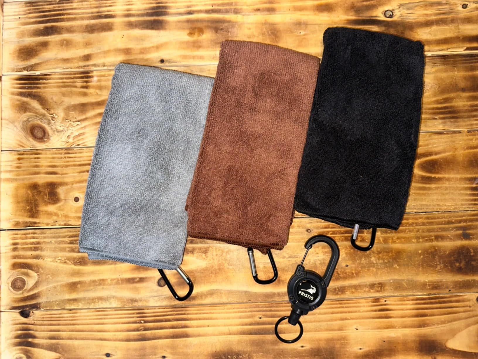 Pristis 3 Pack Fishing Towels with Clips & one Heavy Duty Zinger Retractor customer photo 2