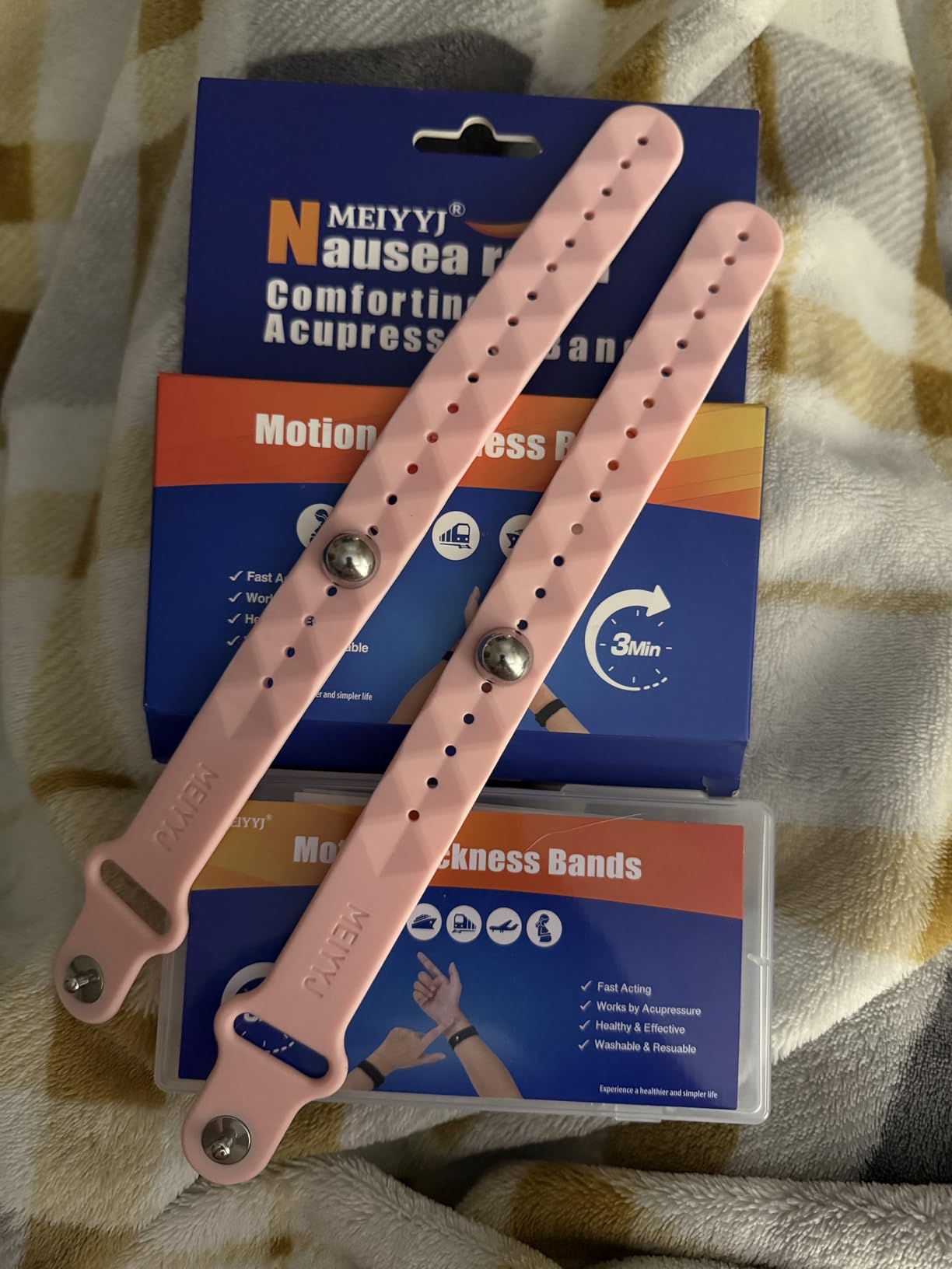 Motion Sickness Bracelets for Adults & Kids Sea Sickness Wristbands for Travel Anti Nausea Bands for Motion & Morning Sickness Relief for Pregnant Women-Ideal for Car Air Cruise Travel-Star Light customer photo 2