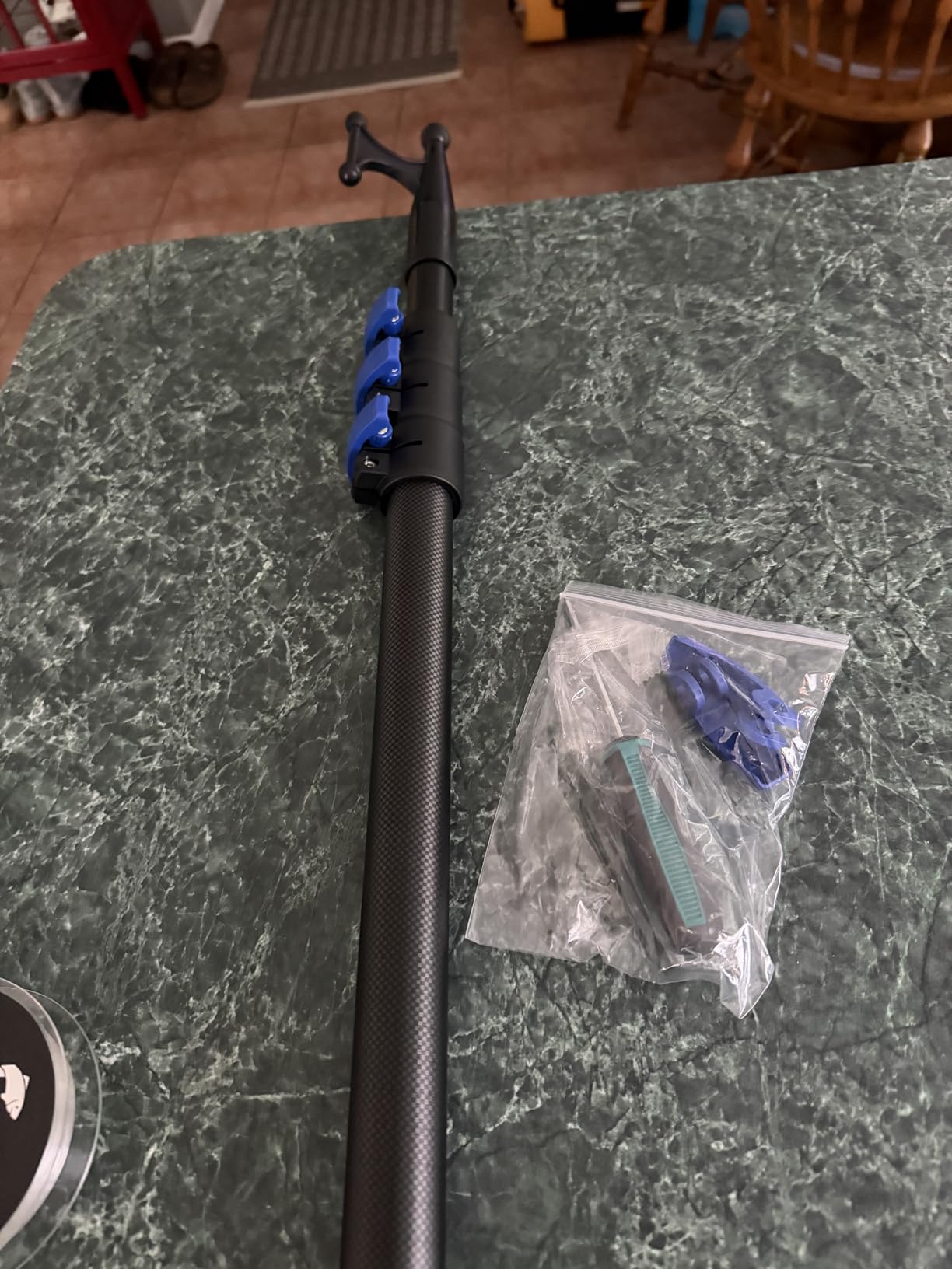 DOBEN Carbon Fiber Telescoping Boat Hook, Boat Hooks for Docking with Telescoping Extension Pole, Lightweight and Sturdy Push Pole with 3/4