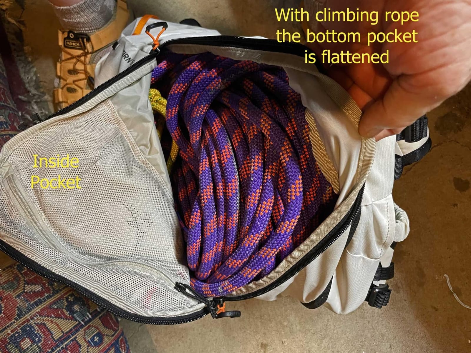 Osprey Firn 18L Ski and Snowboard Backpack, Elderberry Purple/Peppermint Green, Medium/Large customer photo 2