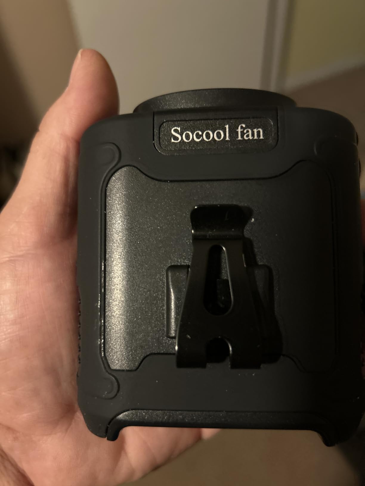 Socool 10000mAh Portable Waist Fan Clip on Wearable Belt Personal Fan Rechargeable Battery operated With 5 Speeds & Flashlight Neck Hands-Free 40H Cooling For Outdoor Camping Travel (Gray) customer photo 1