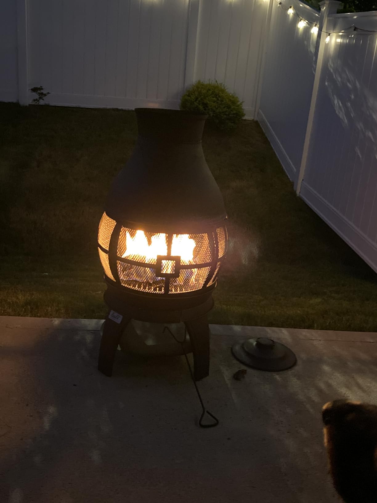 BALI OUTDOORS Fire Pit Wood Burning Chiminea Outside customer photo 2