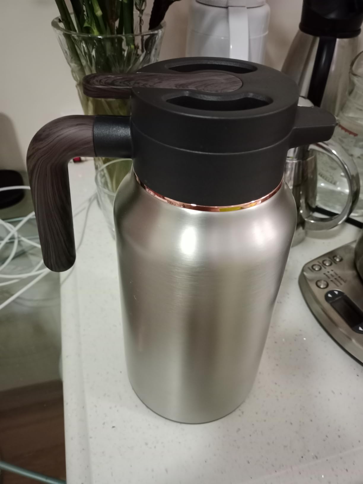 Thermal Coffee Carafe 70 oz - 12 Hour Hot Stainless Steel Thermal Carafes for Hot Liquids customer photo 2