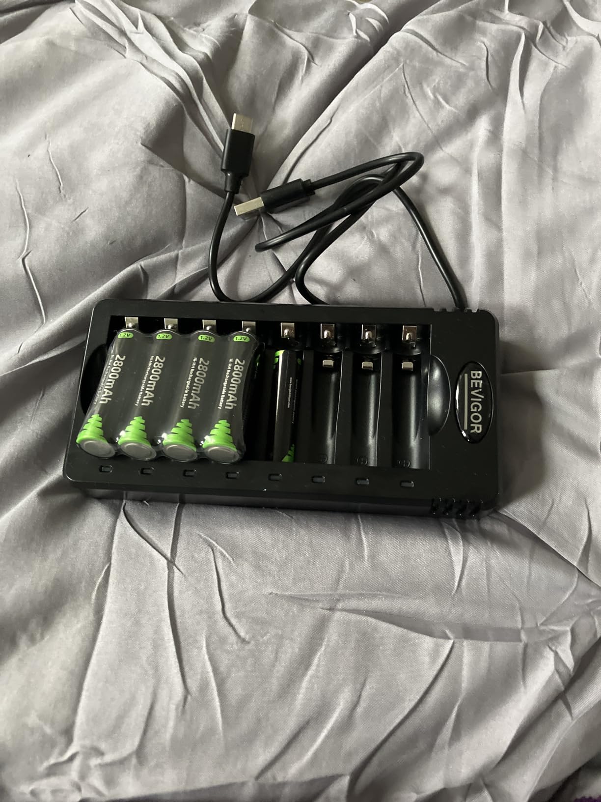 BEVIGOR Rechargeable AA and AAA Batteries with 8 Bay Smart Charger, 4 Pack AA 2800mAh & 4 Pack AAA 1100mAh Low self Discharge NiMH Battery customer photo 1
