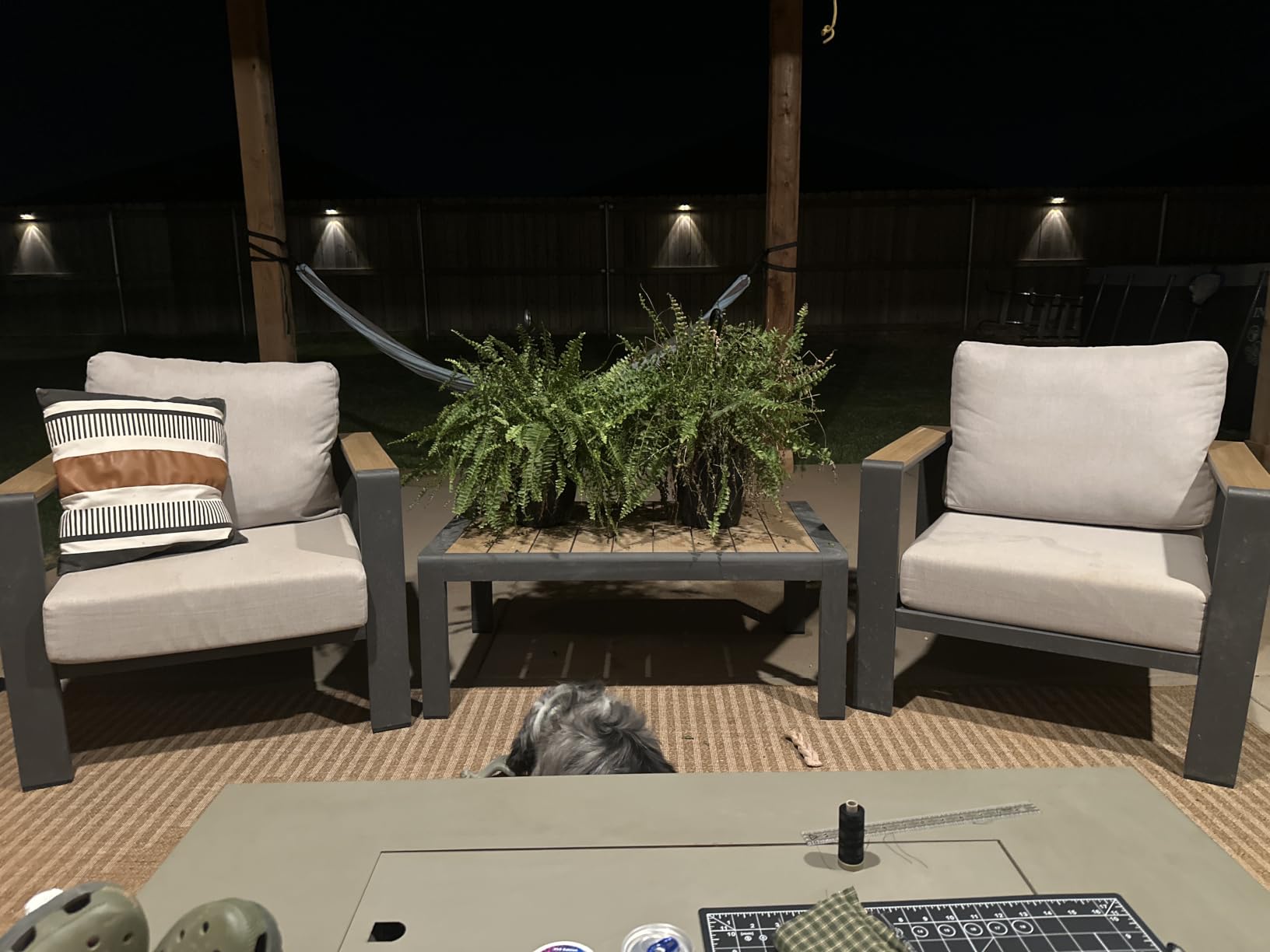 Aluminum Outdoor Patio Furniture, 3 Seats All-Weather Outdoor Patio Sofa with Washable Thick Cushion, Patio Sofa Couch for Porch, Balcony, Deck, Yard, Gray customer photo 2