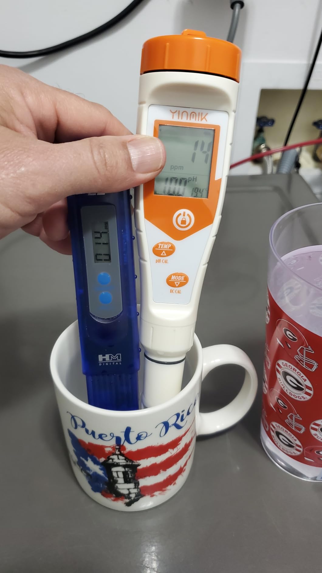 YINMIK pH Meter for Hydroponics, 4 in 1 PPM EC Meter for Plant Nutrients customer photo 2