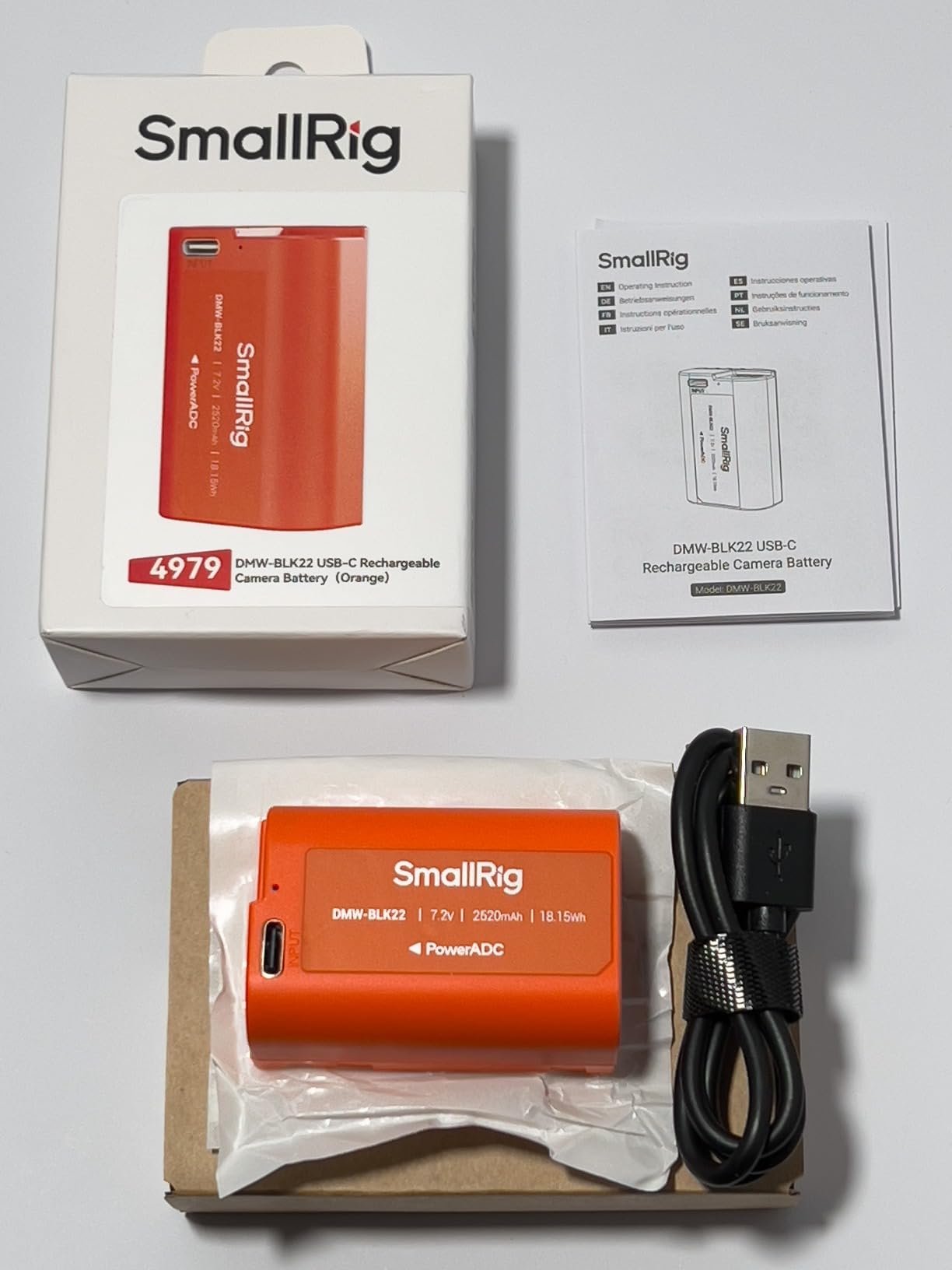SMALLRIG DMW-BLK22 USB-C Battery for Panasonic, 2520mAh 2.5H Fast Charge customer photo 1