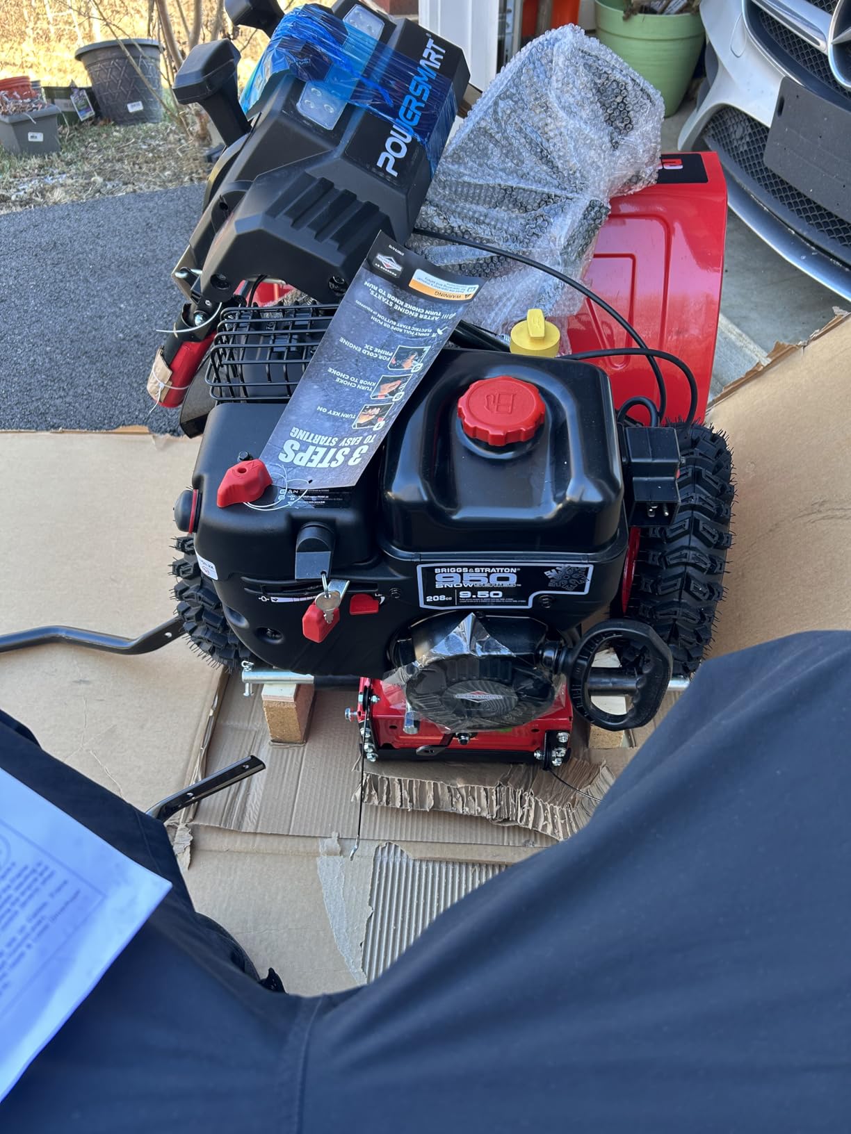 PowerSmart 26-Inch Self-Propelled Gas Snow Blower, Powered by B&S 208cc Engine, Electric Start, 13-Inch Snow Tires, Handle Warmer, Two-Stage Snow Blowers with LED Lights customer photo 1