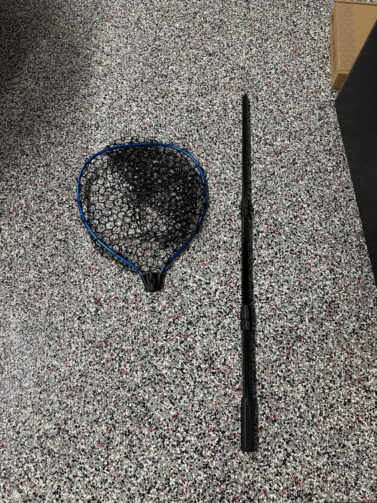 Telescoping Metal Lock Fishing Net Blue Aluminum Alloy Rubber Fish Net - Adjustable Length Lightweight Foldable Large Fishing Net customer photo 2