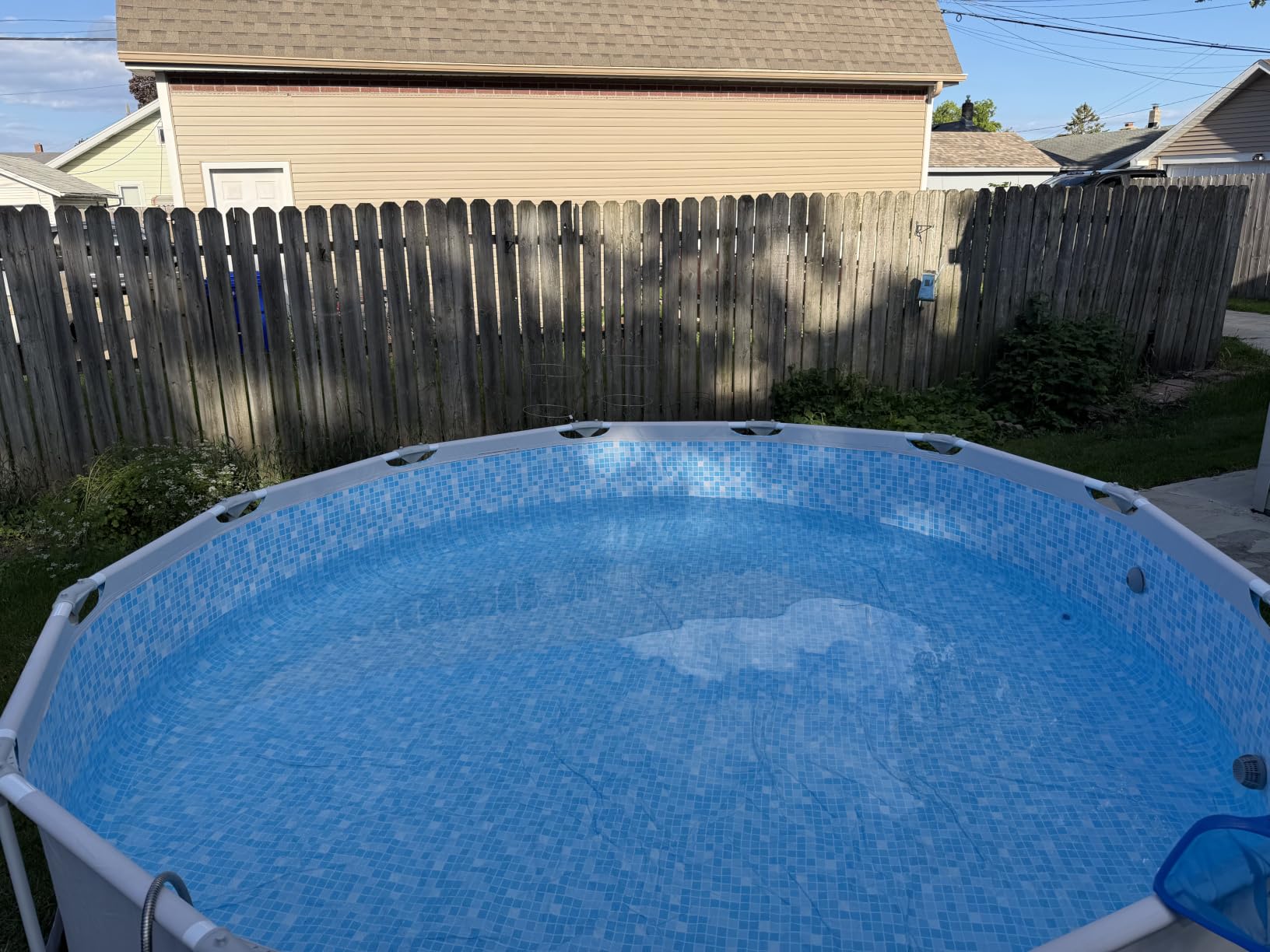 SLOOSH Round Above Ground Pool - 15ft x 42inch Outdoor Round Frame Above Ground Swimming Pool Set Kiddie Pool for Kids Adults with Filter Pump Ladder customer photo 1