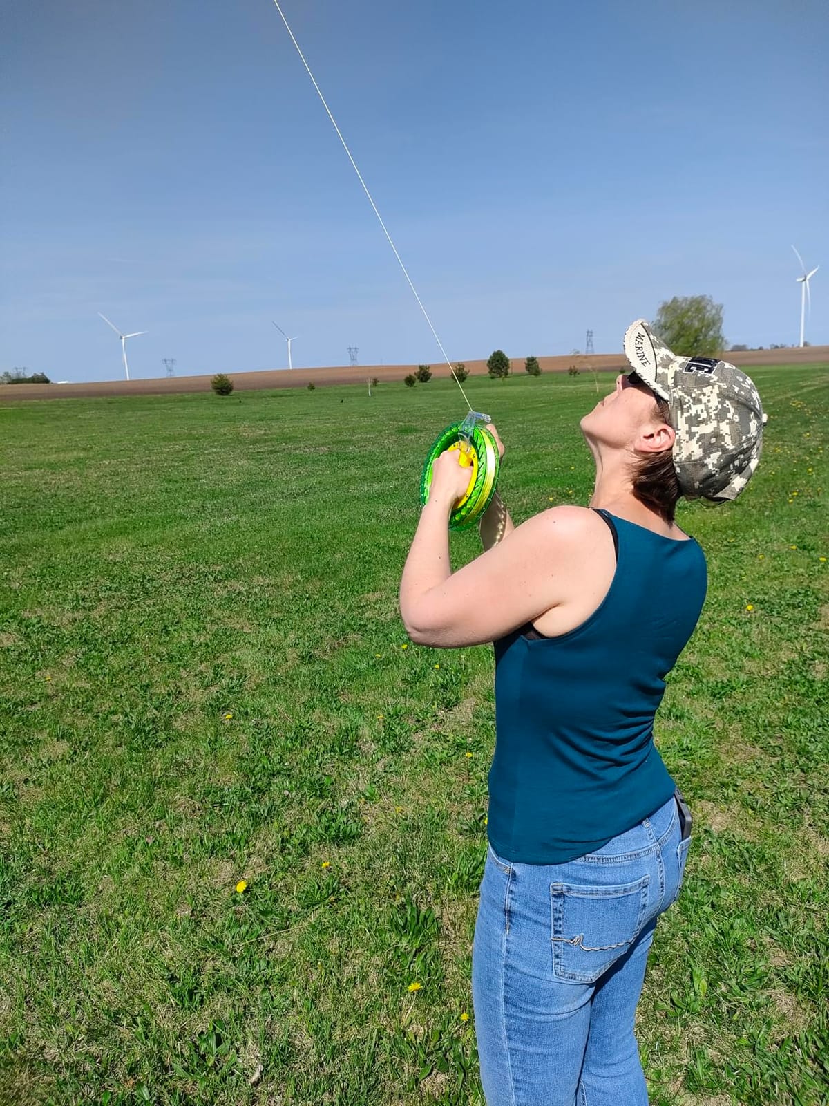 Kite String Spool, Kite String with Reel Lock 1000FT Line for Kite-Blue customer photo 1
