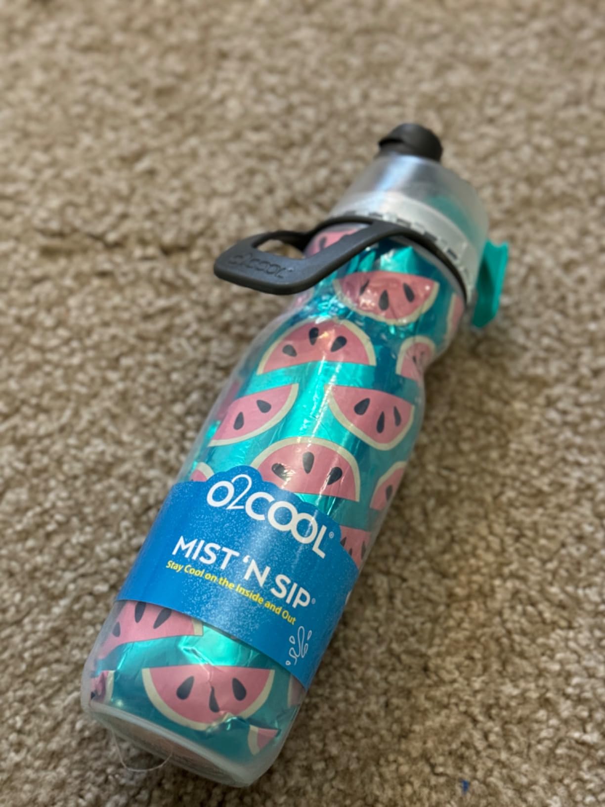 O2COOL Mist N Sip 20 oz Misting Sports Water Bottle Ombre Prism Green customer photo 1
