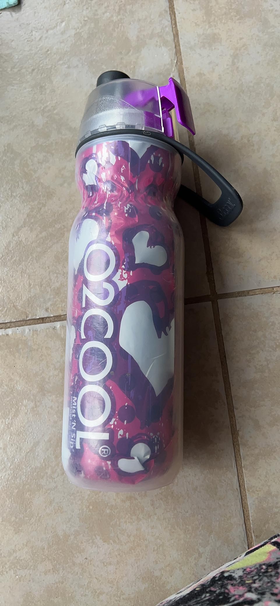 O2COOL Mist N Sip 20 oz Misting Sports Water Bottle Ombre Prism Green customer photo 2