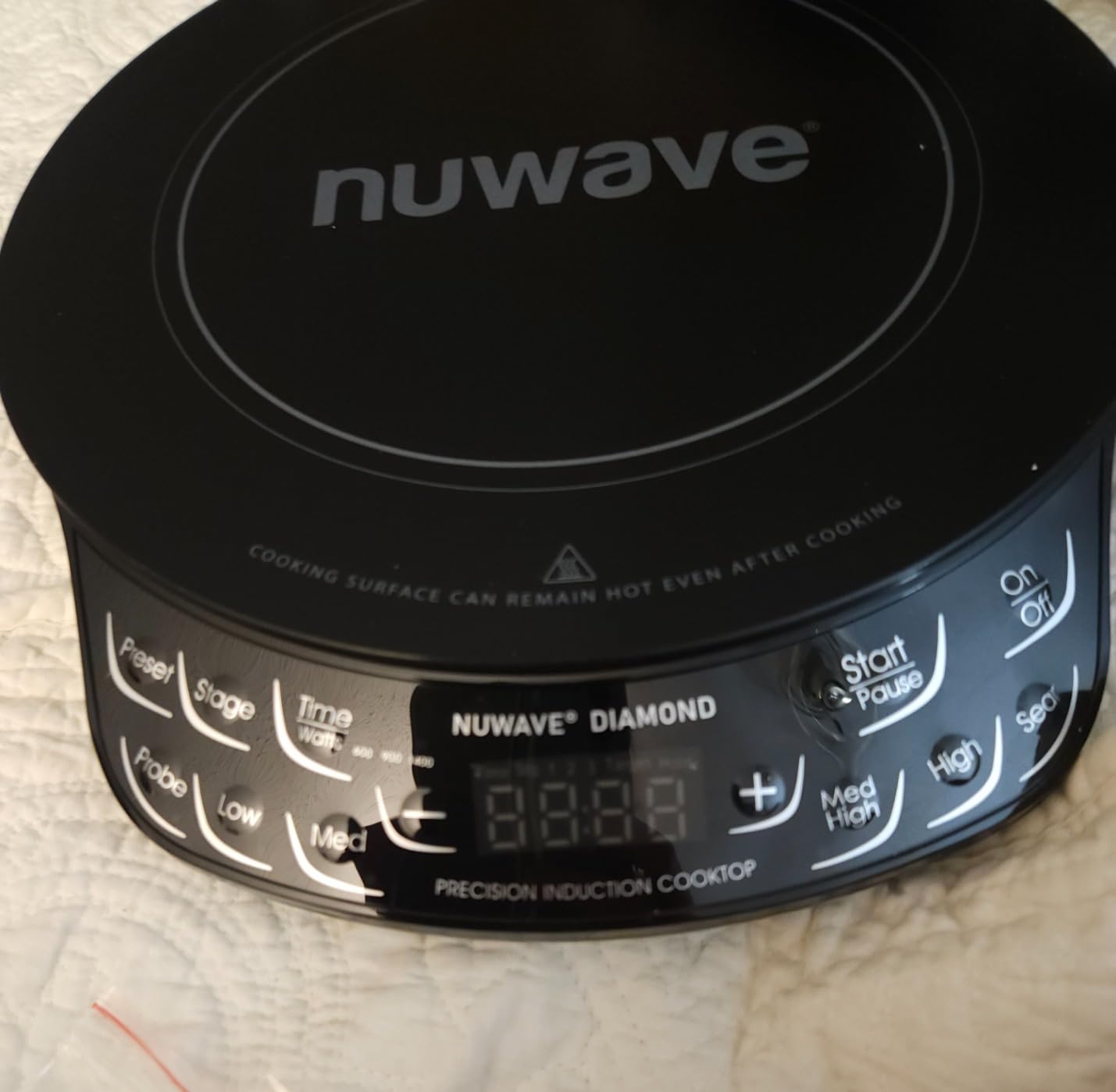 Nuwave Portable Induction Cooktop Diamond with Probe, 100°F to 500°F | Advanced Countertop Burner, 91 Temps, 12