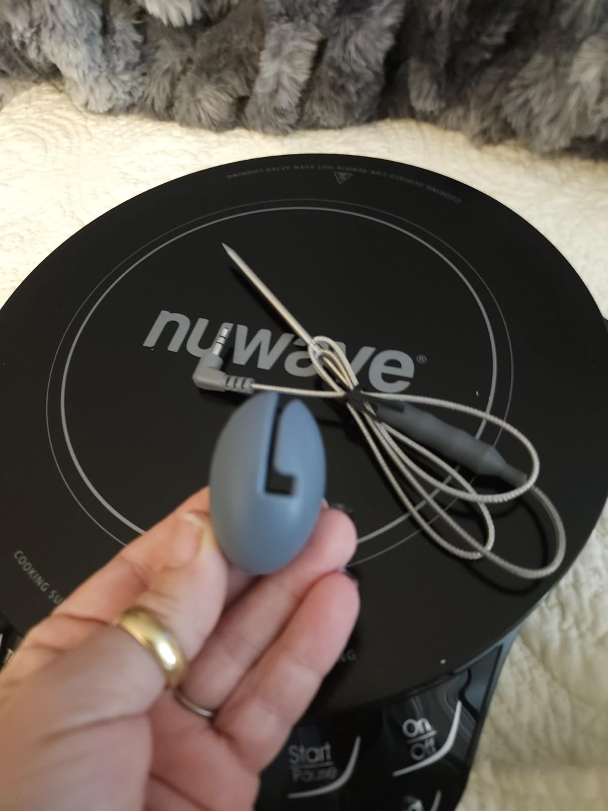 Nuwave Portable Induction Cooktop Diamond with Probe, 100°F to 500°F | Advanced Countertop Burner, 91 Temps, 12