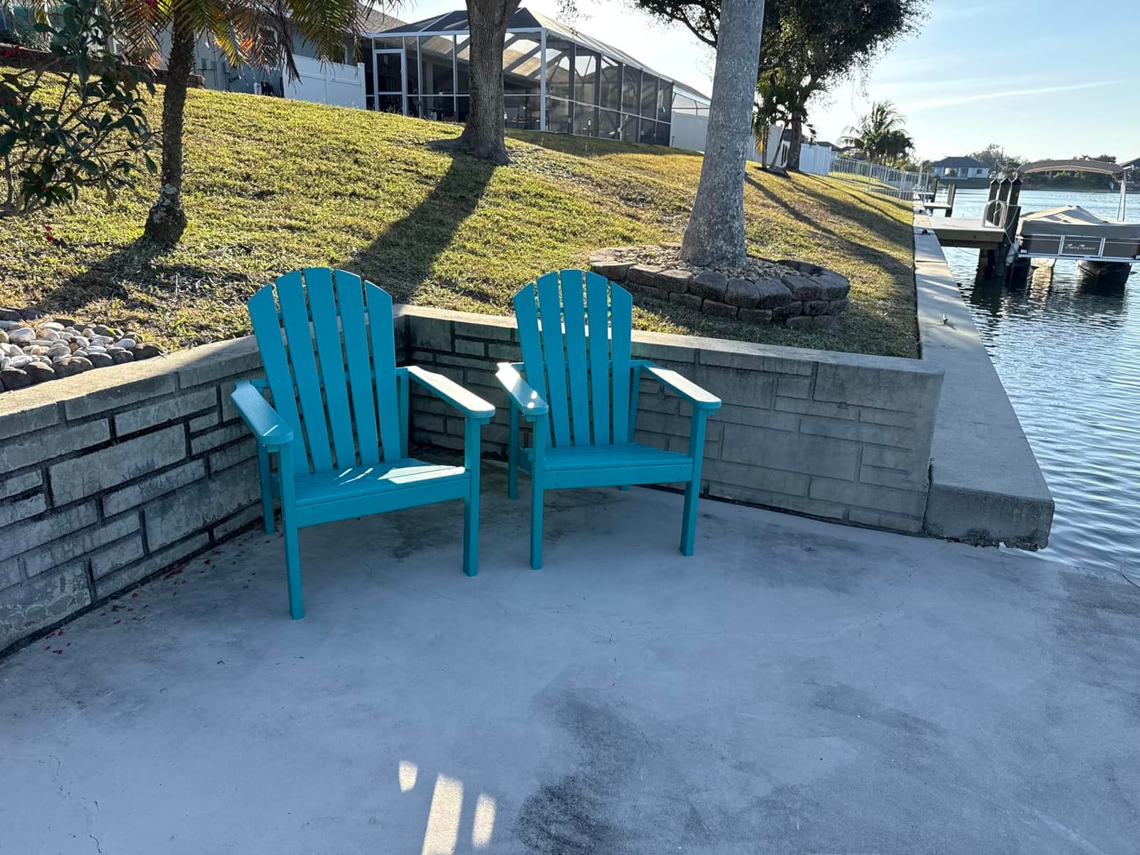 nevilywood Stackable Adirondack Chair, HDPE Outdoor Chair Set of 4, Black customer photo 2