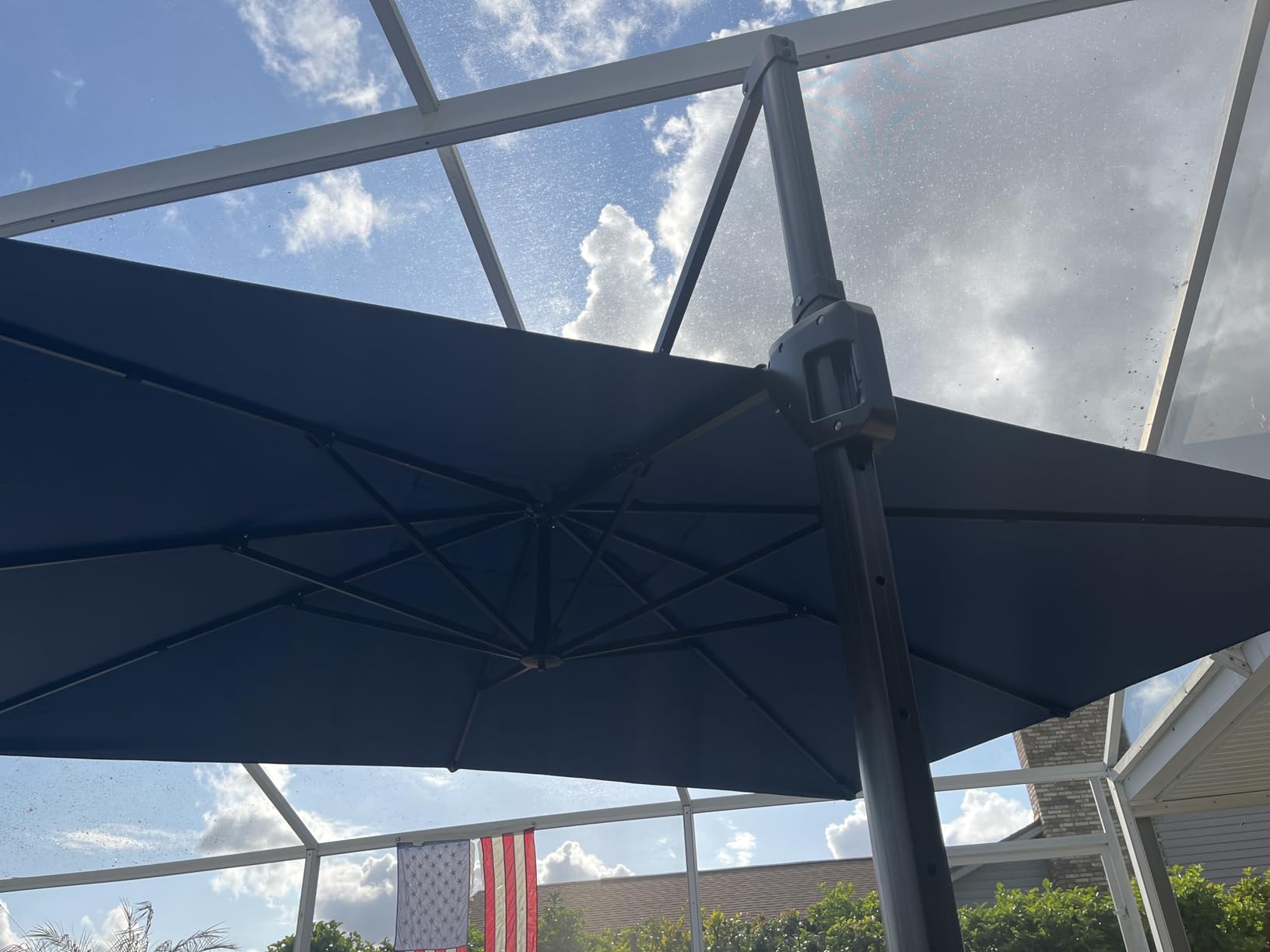 9' X 12' Cantilever Patio Umbrella Rectangular Outdoor Umbrellas | Heavy Duty Aluminum Frame, Waterproof Canopy, 7 Tilts Adjustable, 360° Rotation customer photo 1