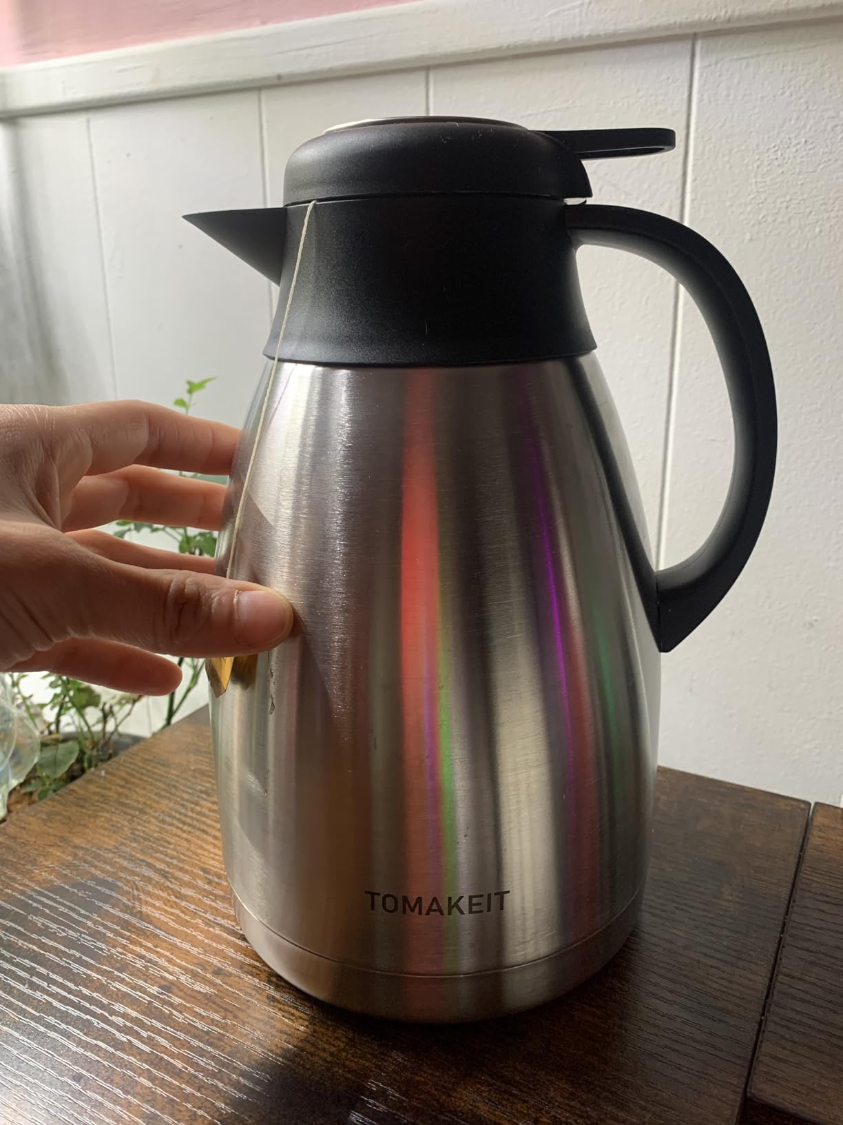 Thermal Coffee Carafe, 2L/68 Oz Stainless Steel Vacuum Insulated Thermoses, Double-Wall Design, 24-Hour Hot & Cold, Leak-Proof, Portable for Travel,Camping,Office customer photo 2