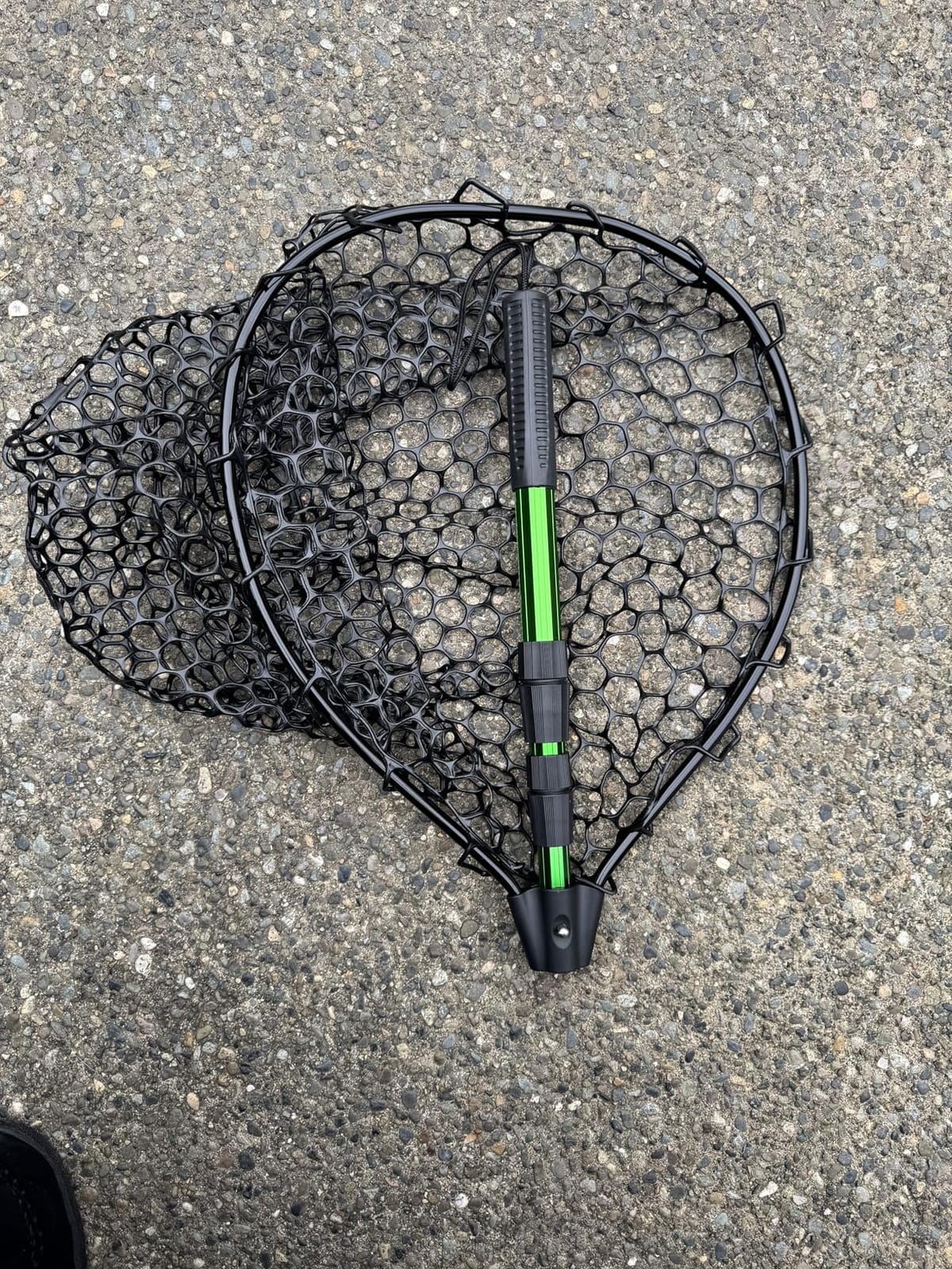 Rubber Fishing Net with Handle - Telescoping Fish Nets for Fishing | Aluminum Alloy Landing Net with Telescoping Handle and Soft Rubber Mesh, Load 20 Pounds customer photo 1