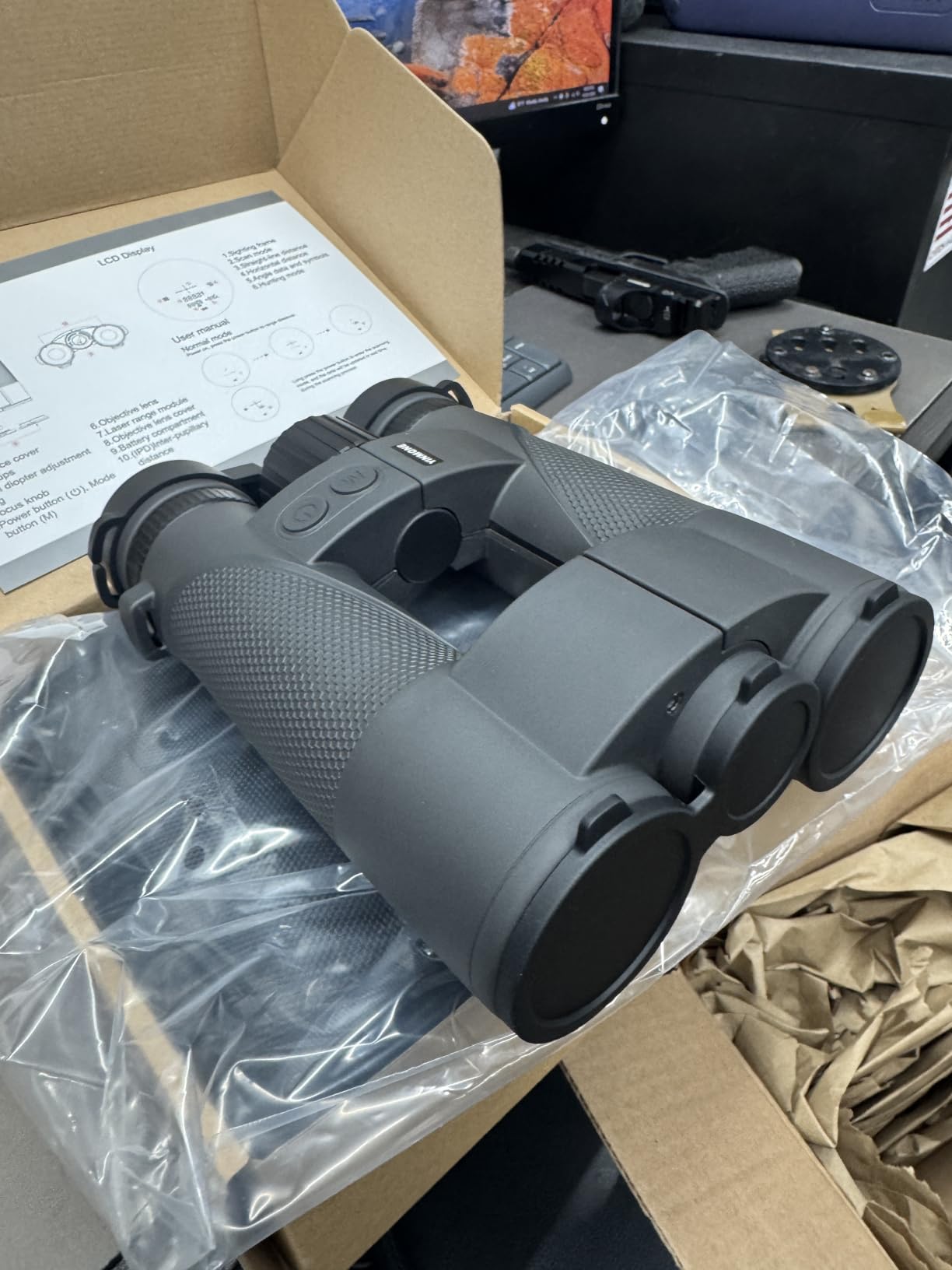 10x42 Laser Rangefinder Binoculars for Hunting Range Finder 2500Yds customer photo 1