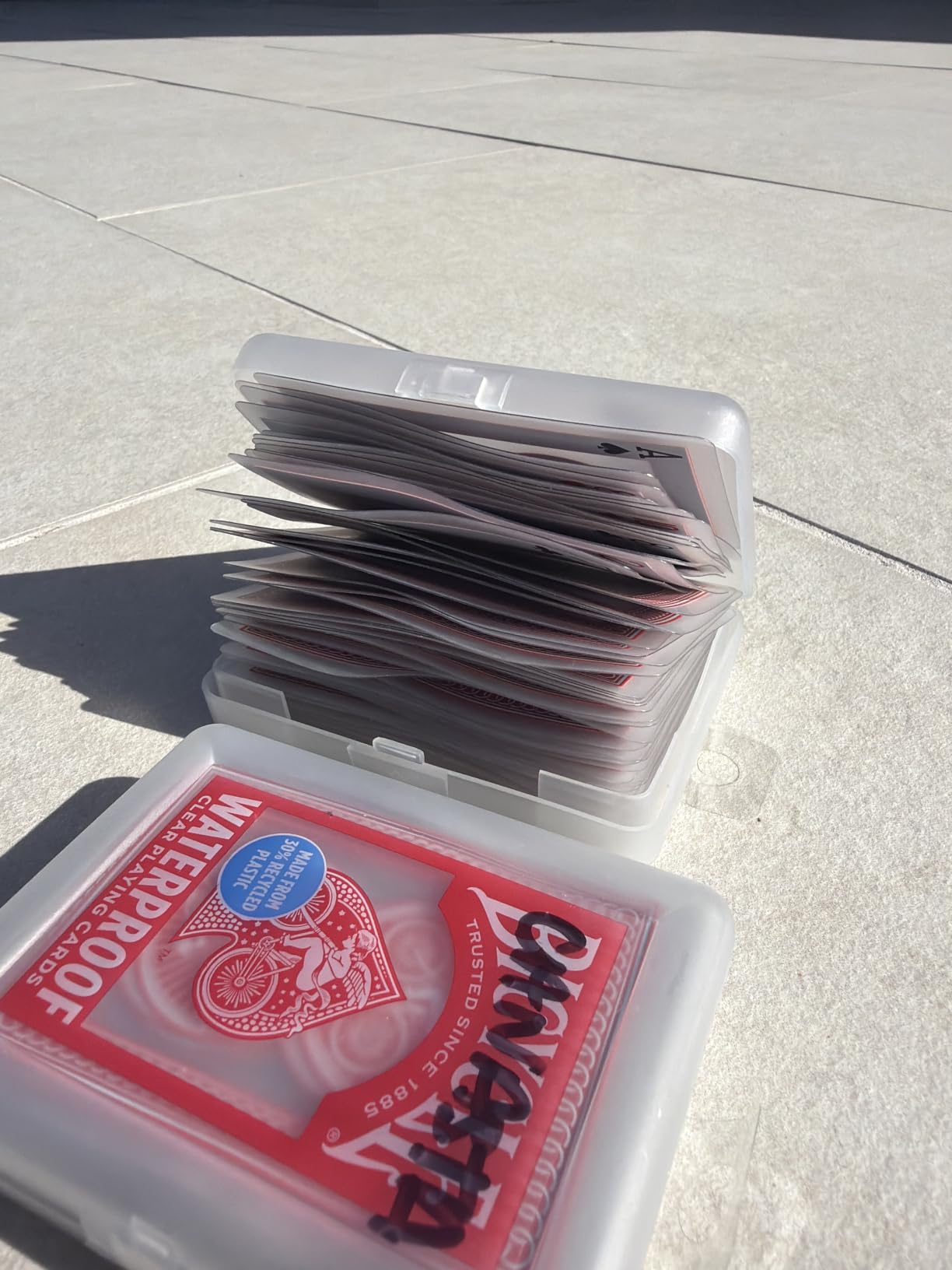 Bicycle Waterproof Playing Cards Red Plastic Deck Pool Beach customer photo 2