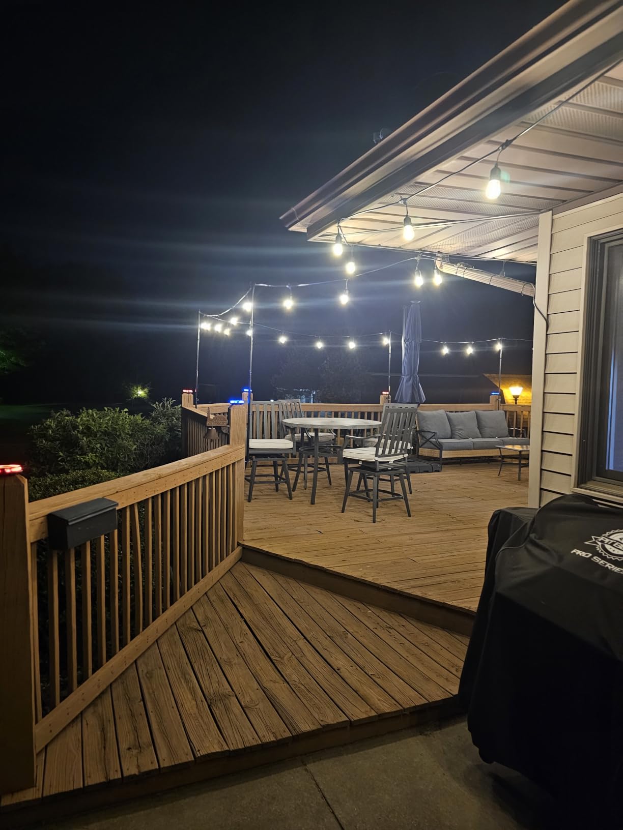 AHRLHR 6 Pack String Light Poles, Outdoor String Light Pole 10 ft Forked Metal Light Pole with Adjustable Outdoor Light Stand, Deck, Backyard, Garden, Wedding, Rustproof and Sturdy with Hooks. customer photo 2