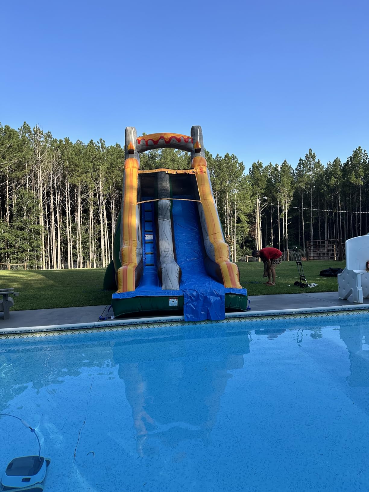 HeroKiddo 18ft T-Rex Commercial Inflatable Water Slide with Blower customer photo 1