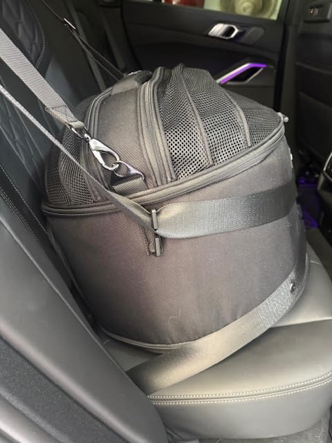 Crash-Tested Small Dog Car Seat | CPS Certified Crash Protection | 3-in-1 Portable Dog Car Seat, Indoor Enclosed Cat Bed & Round Pet Carrier | 5 Star Crash-Tested & Rated for Safe Car Travel customer photo 2
