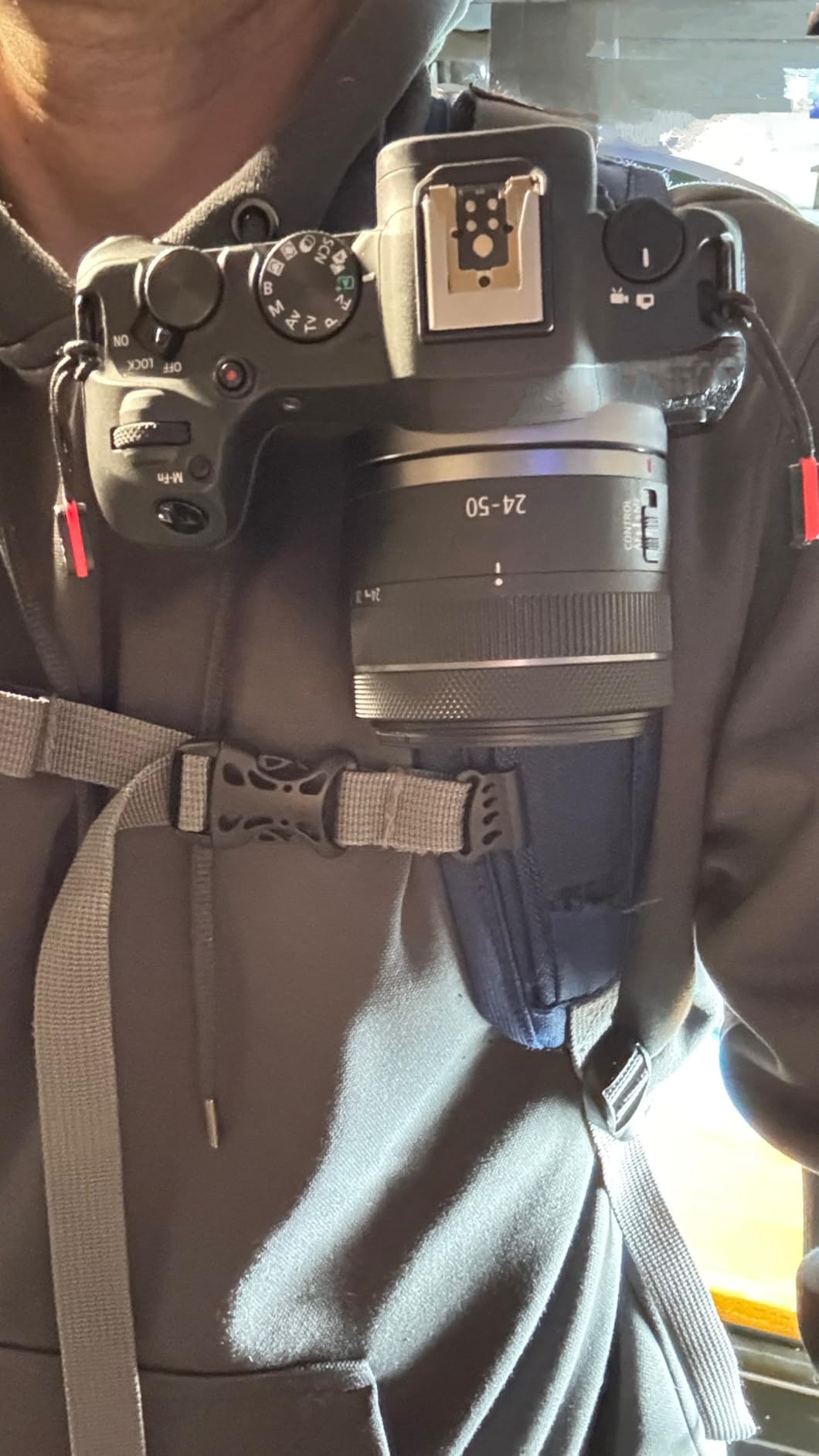FALCAM F38 Quick Release Backpack Camera Clip V2, with Dyneema Strap, 30kg | Arca-Swiss Quick Release, Belt & Strap Mount for DSLR Action Mirrorless - Black customer photo 2