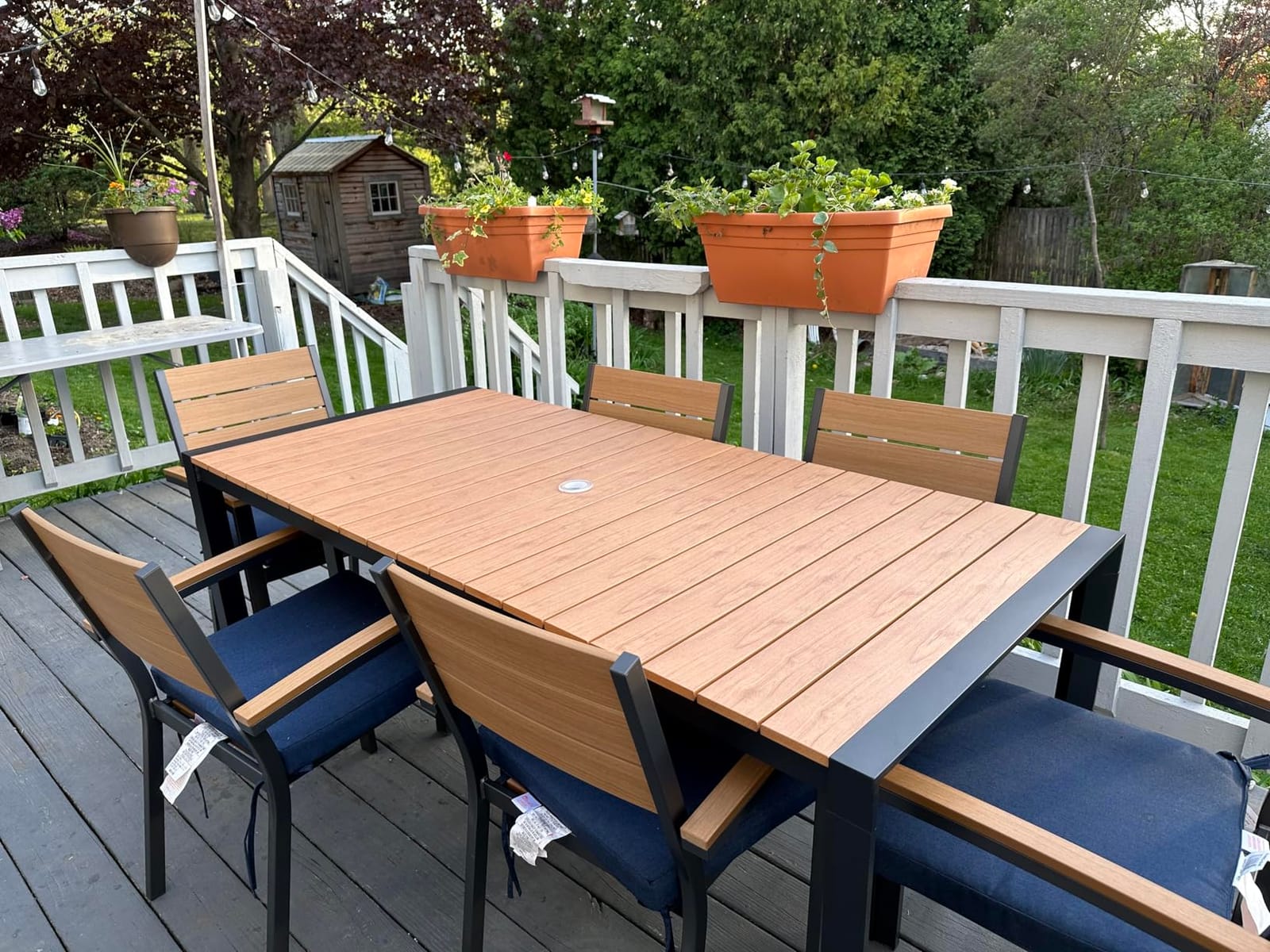 Crestlive Outdoor Dining Table for 8, 83