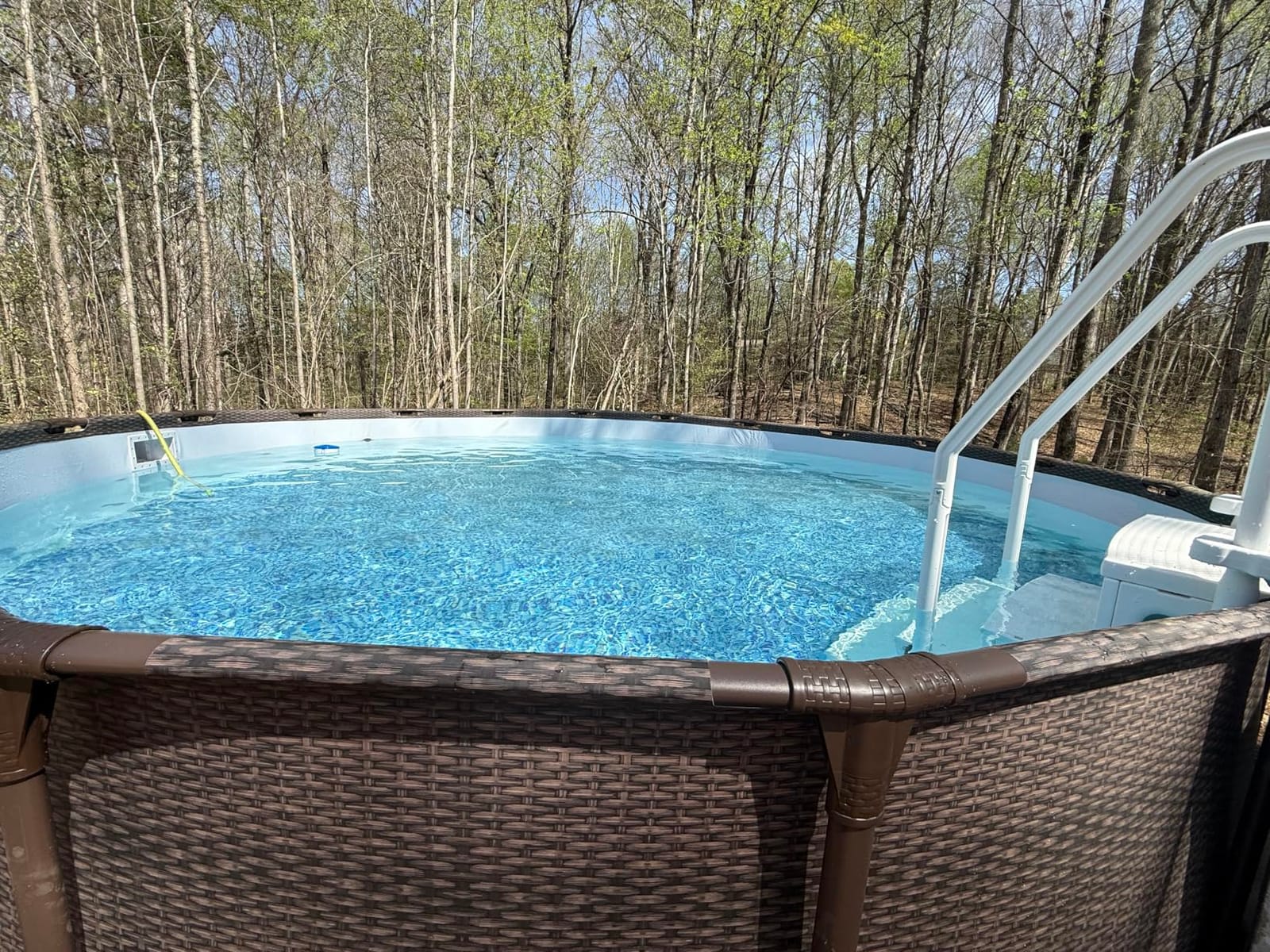 Pool Ladder, 4-Step Pool Stairs with Double Handrails and Non-Slip Steps for 48-54” Above Ground and In-Ground Pools, White customer photo 1