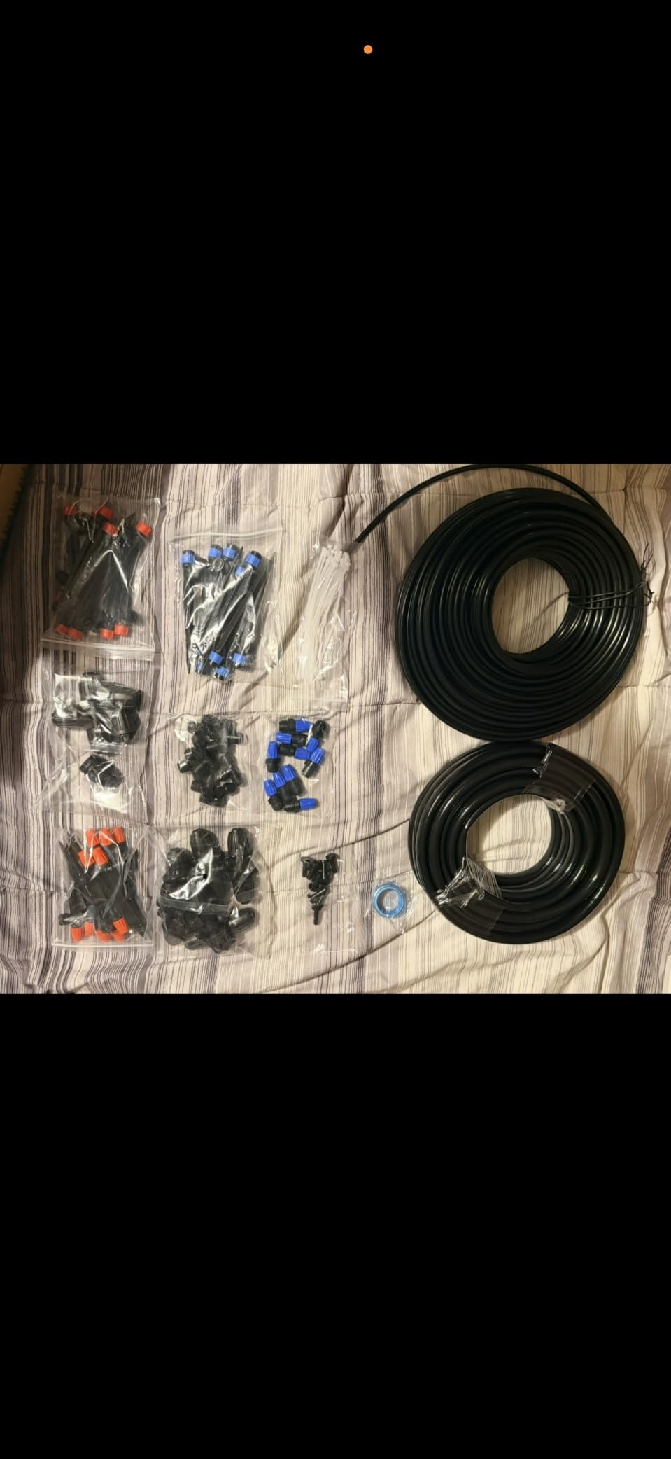 230FT Drip Irrigation System for Garden with 40 Nozzles & Emitters, Garden Watering System with 1/2